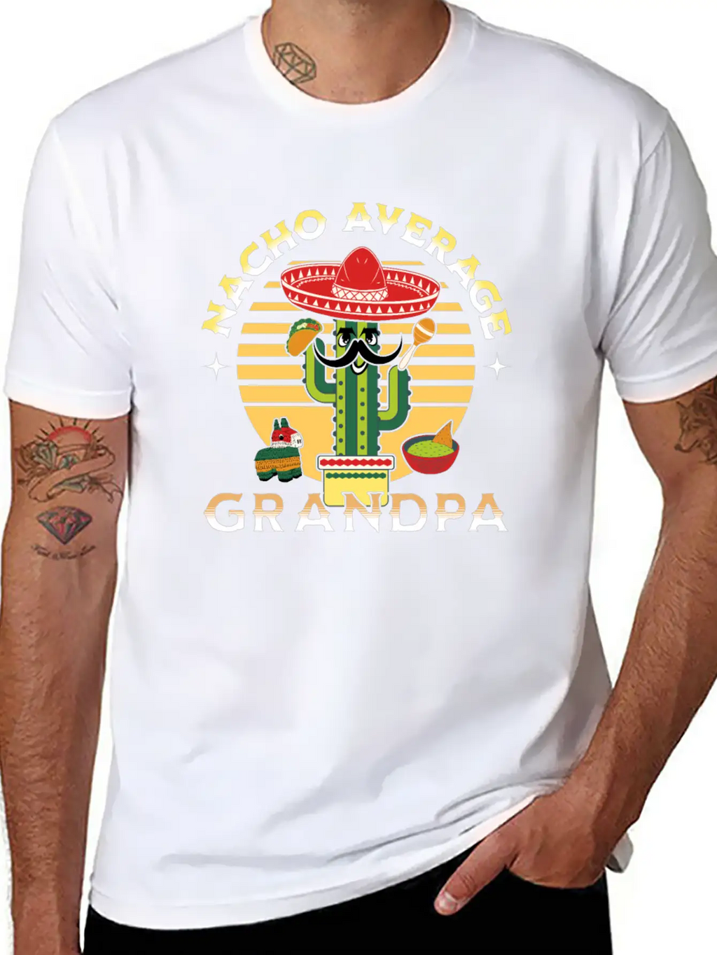 Nacho Average Mexicano Mexican Grandpa Grandad Timeless Short Sleeve Tee – Comfy And Minimalist Design