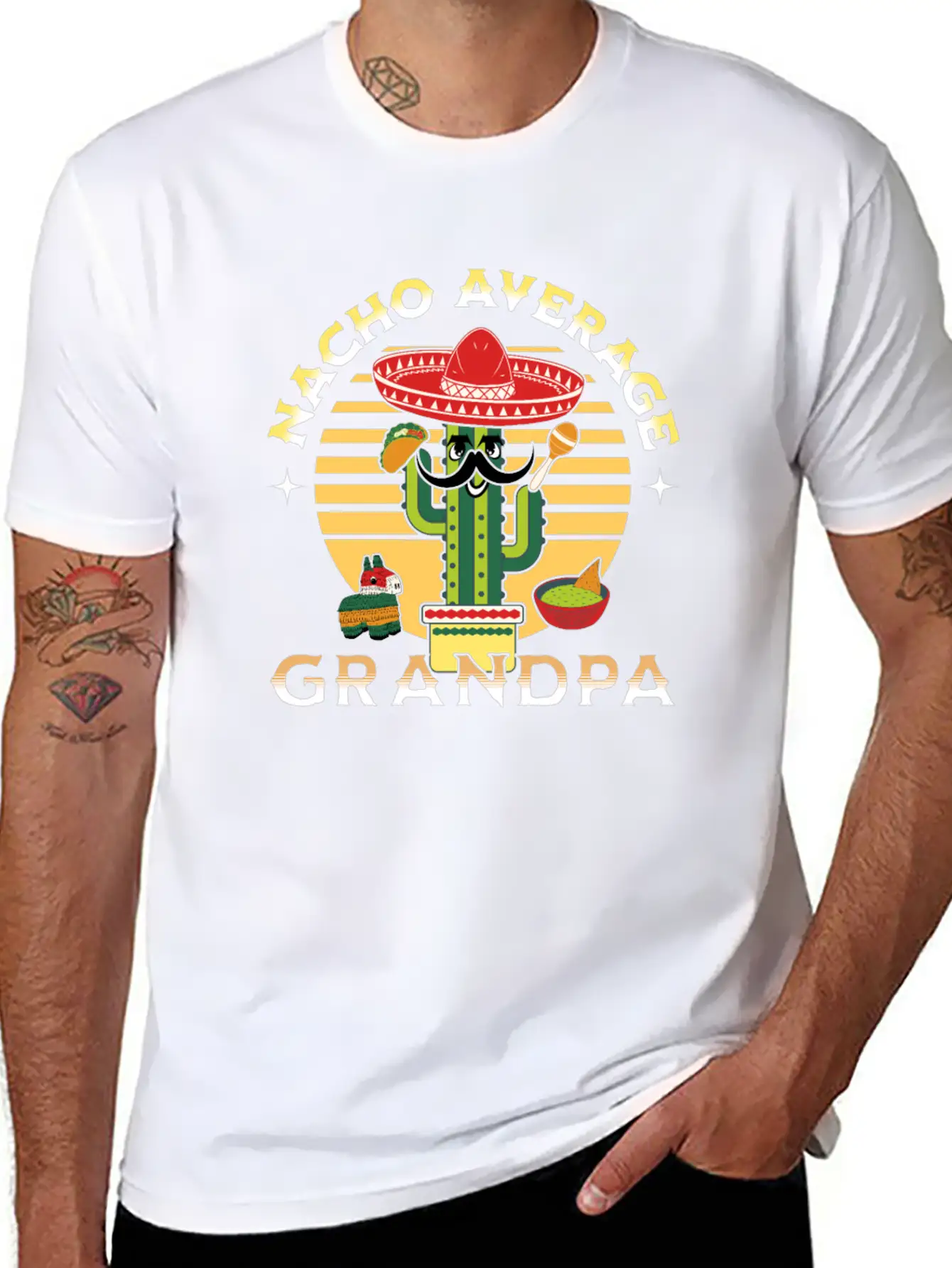 Nacho Average Mexicano Mexican Grandpa Grandad Timeless Short Sleeve Tee – Comfy And Minimalist Design