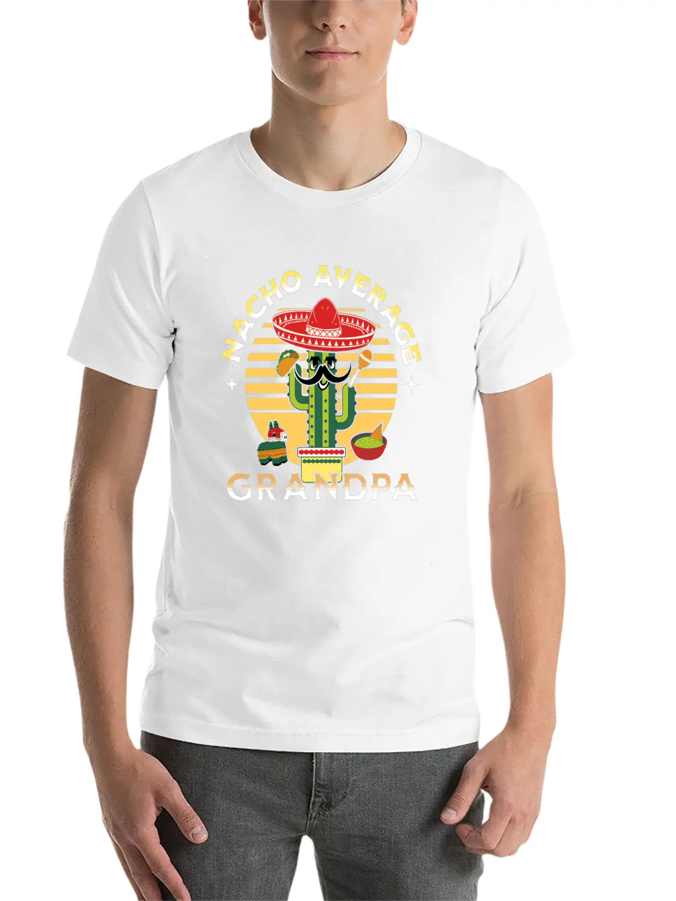 Nacho Average Mexicano Mexican Grandpa Grandad Timeless Short Sleeve Tee – Comfy And Minimalist Design