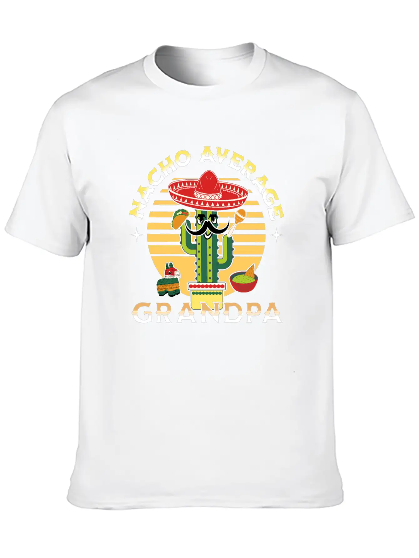 Nacho Average Mexicano Mexican Grandpa Grandad Timeless Short Sleeve Tee – Comfy And Minimalist Design