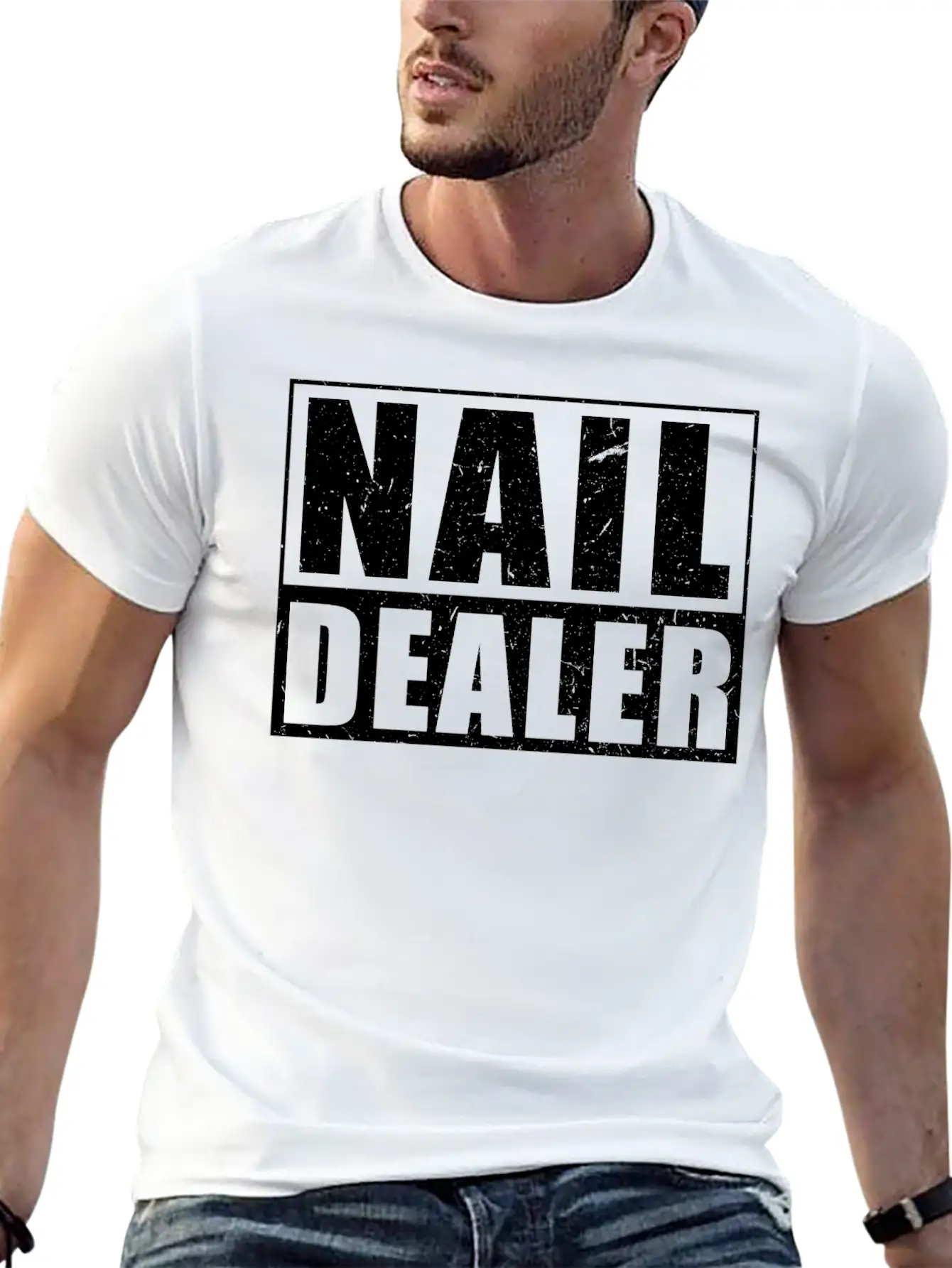 Nails Dealer Manicurist Quote Nail Tech Nail Artis Basic Graphic T-Shirt – Daily Comfort In Soft Cotton