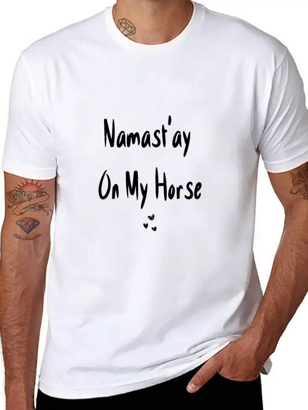 Namast'ay On My Horse Basic Graphic T-Shirt – Daily Comfort In Soft Cotton