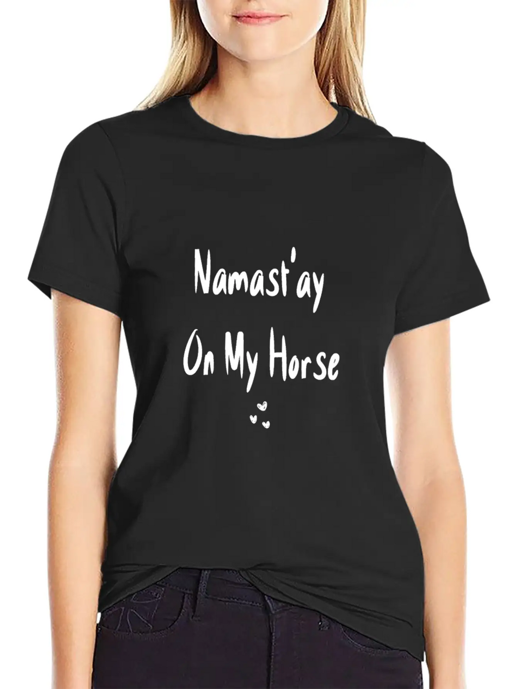 Namast'ay On My Horse Basic Graphic T-Shirt – Daily Comfort In Soft Cotton
