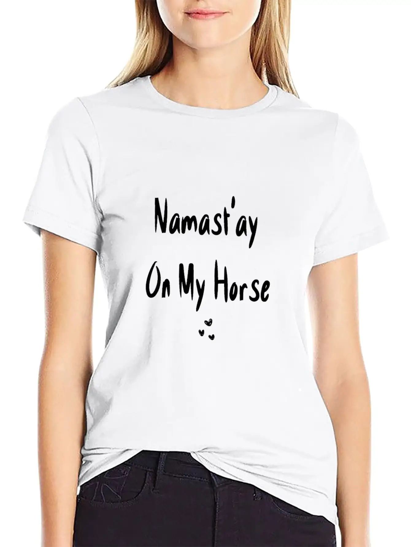 Namast'ay On My Horse Basic Graphic T-Shirt – Daily Comfort In Soft Cotton
