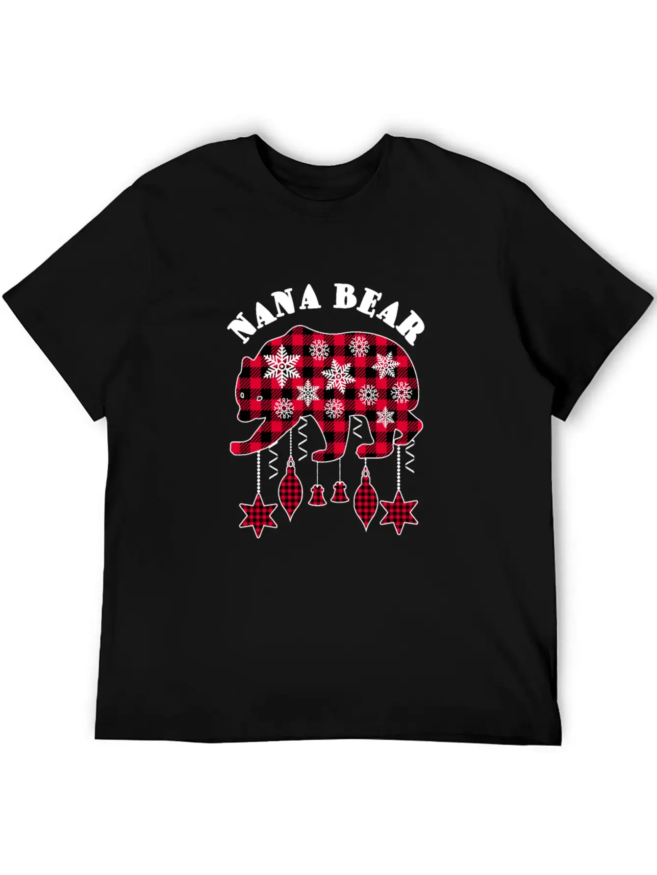 Nana Bear Matching Pajama Family Red Plaid Buffalo Modern Fit Casual T-Shirt – Clean And Versatile Design