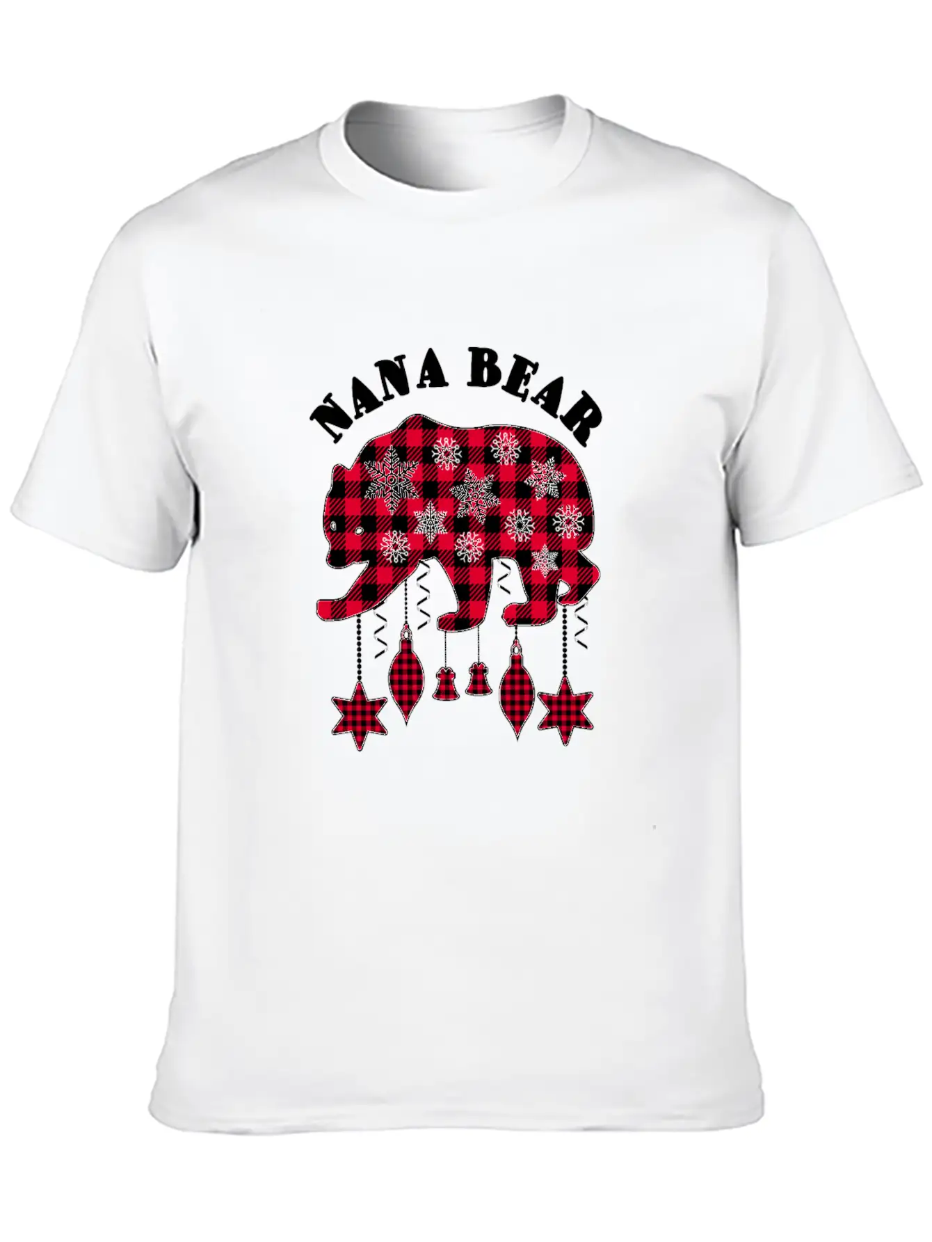 Nana Bear Matching Pajama Family Red Plaid Buffalo Modern Fit Casual T-Shirt – Clean And Versatile Design