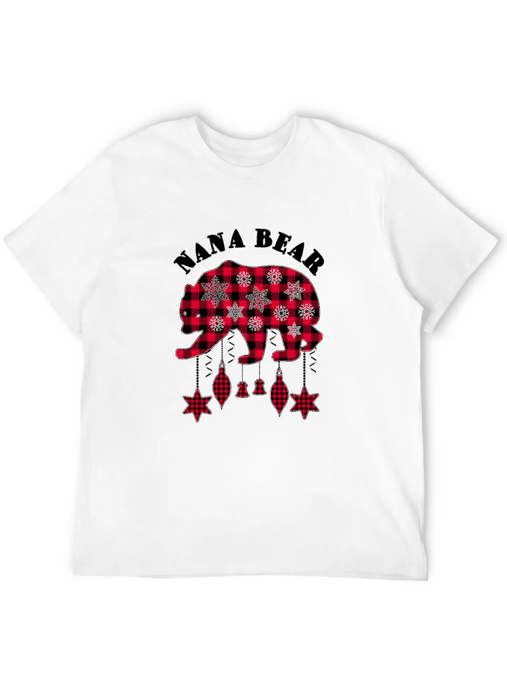 Nana Bear Matching Pajama Family Red Plaid Buffalo Modern Fit Casual T-Shirt – Clean And Versatile Design