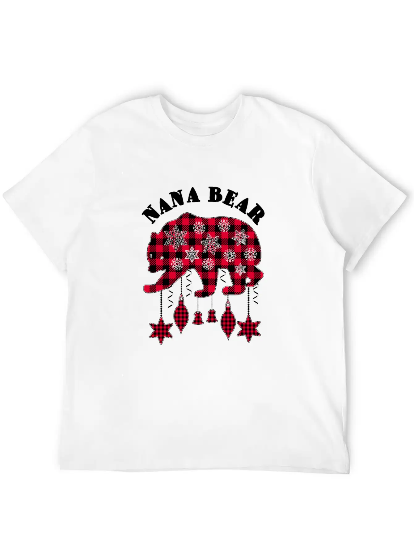 Nana Bear Matching Pajama Family Red Plaid Buffalo Modern Fit Casual T-Shirt – Clean And Versatile Design