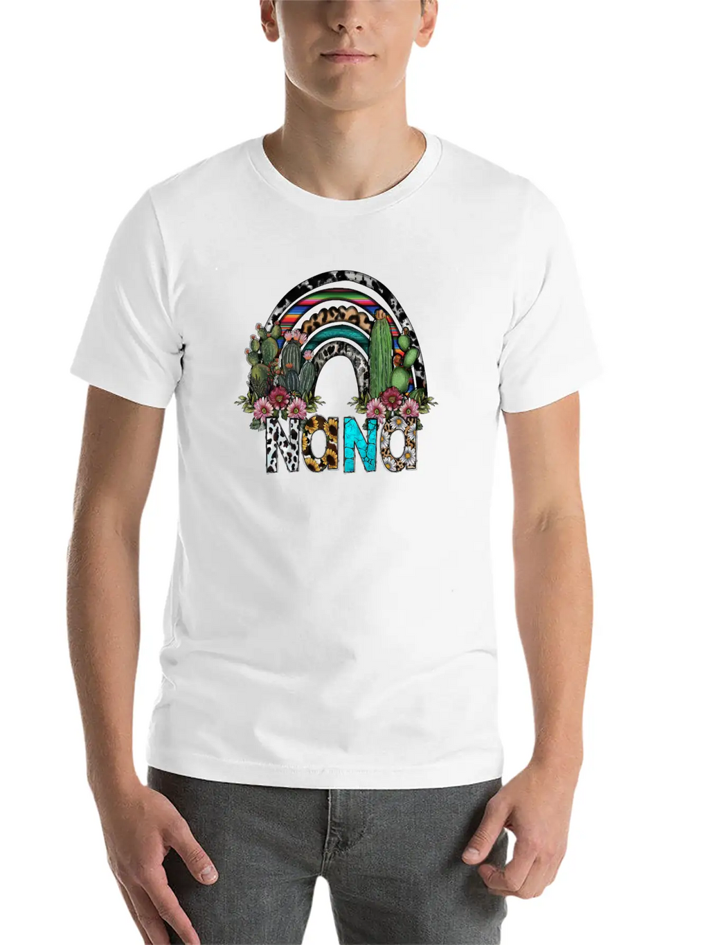 Nana Rainbow Breathable Graphic T-Shirt – Perfect For Casual Days