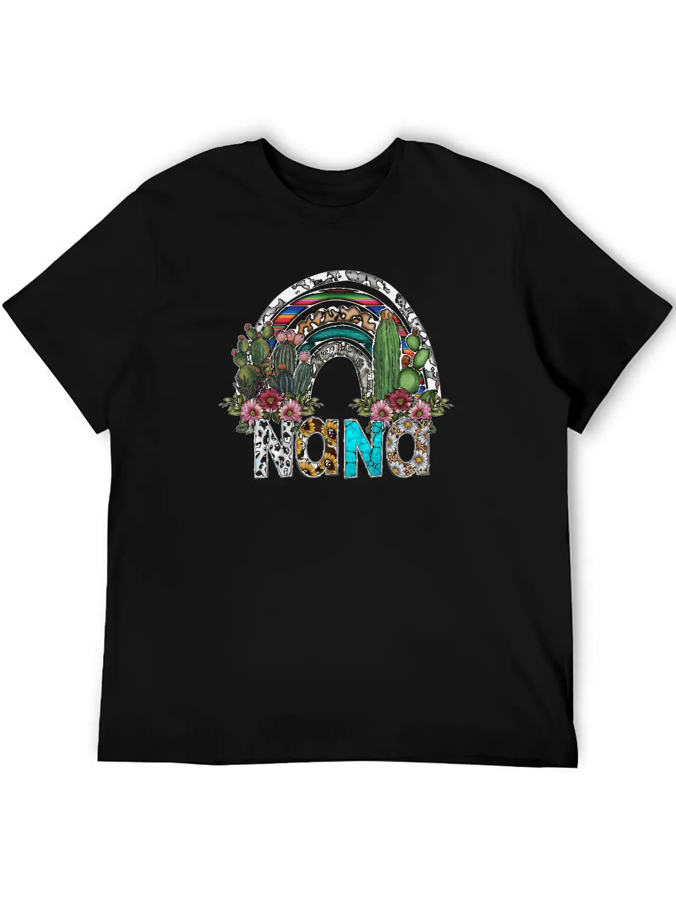 Nana Rainbow Breathable Graphic T-Shirt – Perfect For Casual Days