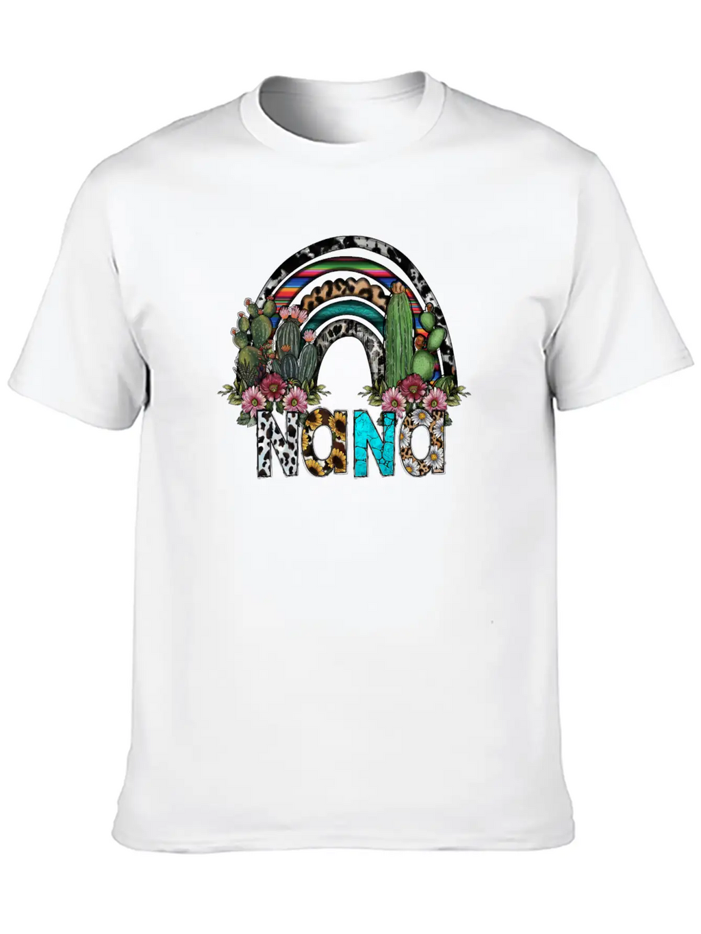 Nana Rainbow Breathable Graphic T-Shirt – Perfect For Casual Days