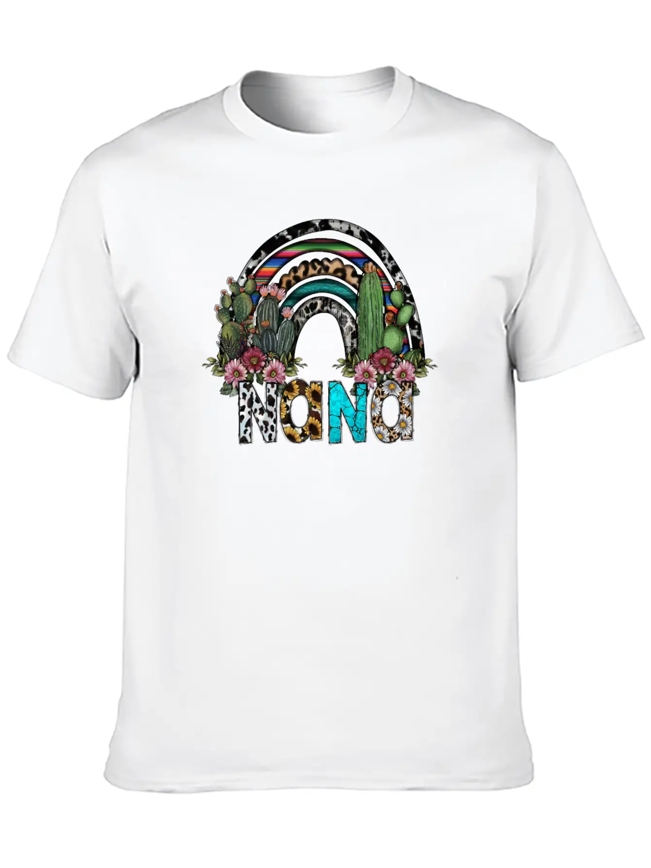 Nana Rainbow Breathable Graphic T-Shirt – Perfect For Casual Days