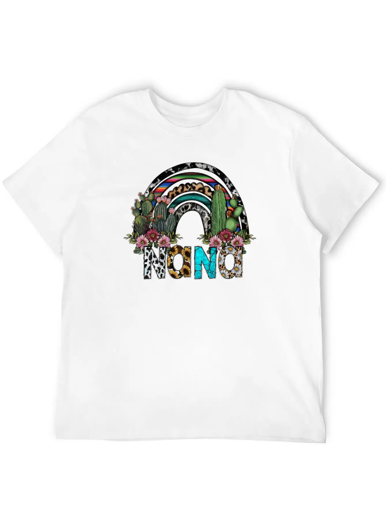 Nana Rainbow Breathable Graphic T-Shirt – Perfect For Casual Days