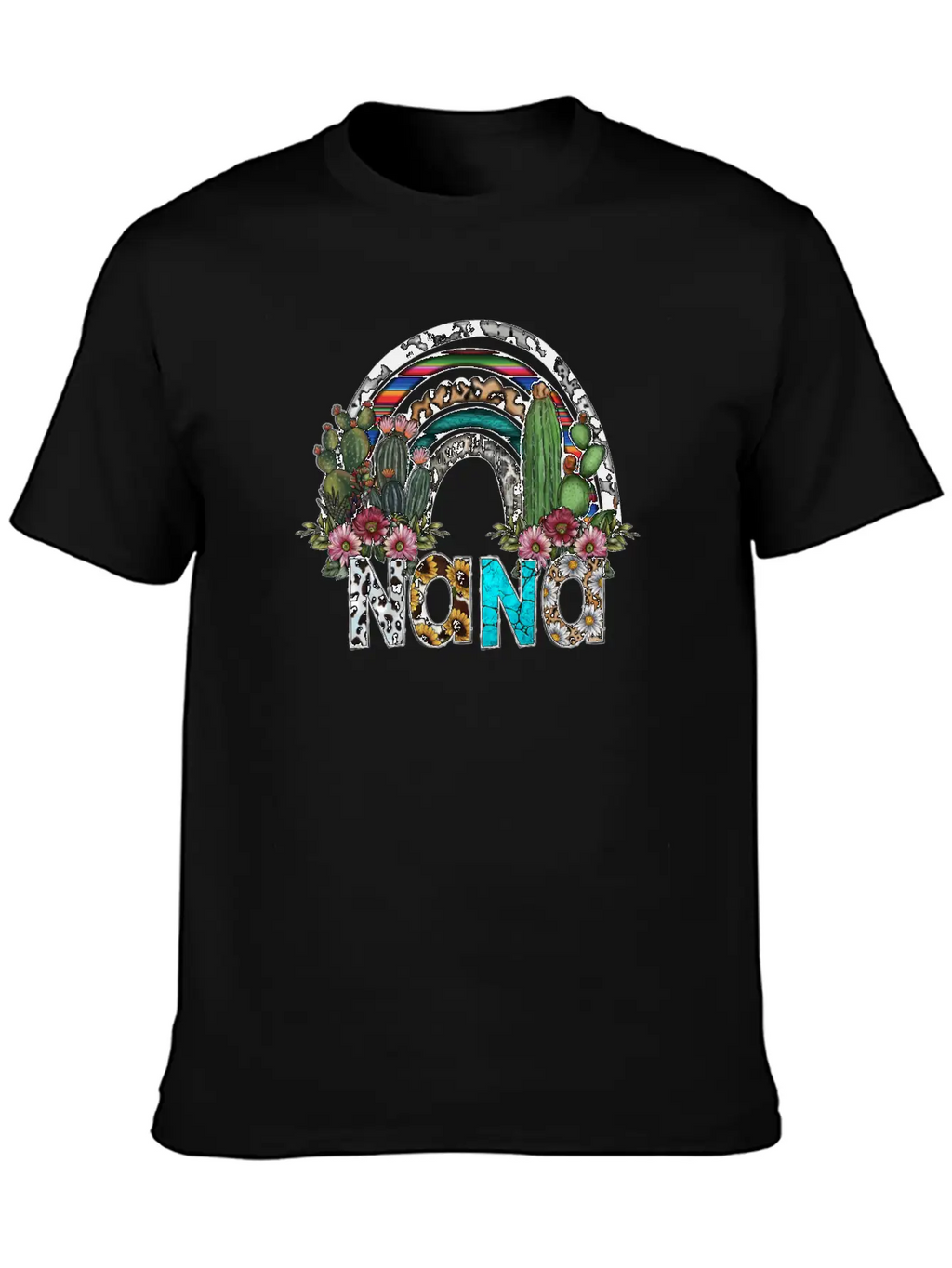 Nana Rainbow Breathable Graphic T-Shirt – Perfect For Casual Days