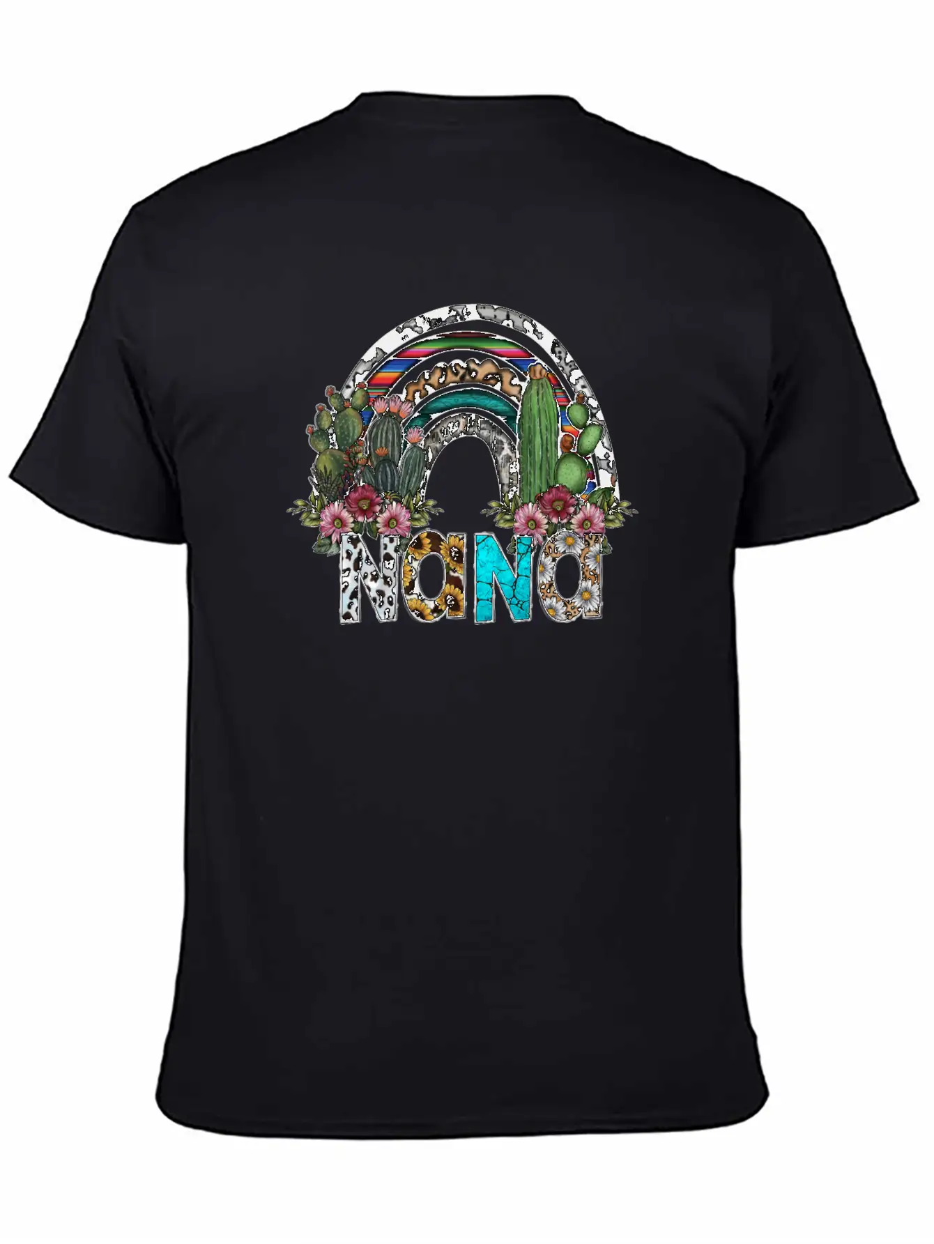 Nana Rainbow Breathable Graphic T-Shirt – Perfect For Casual Days