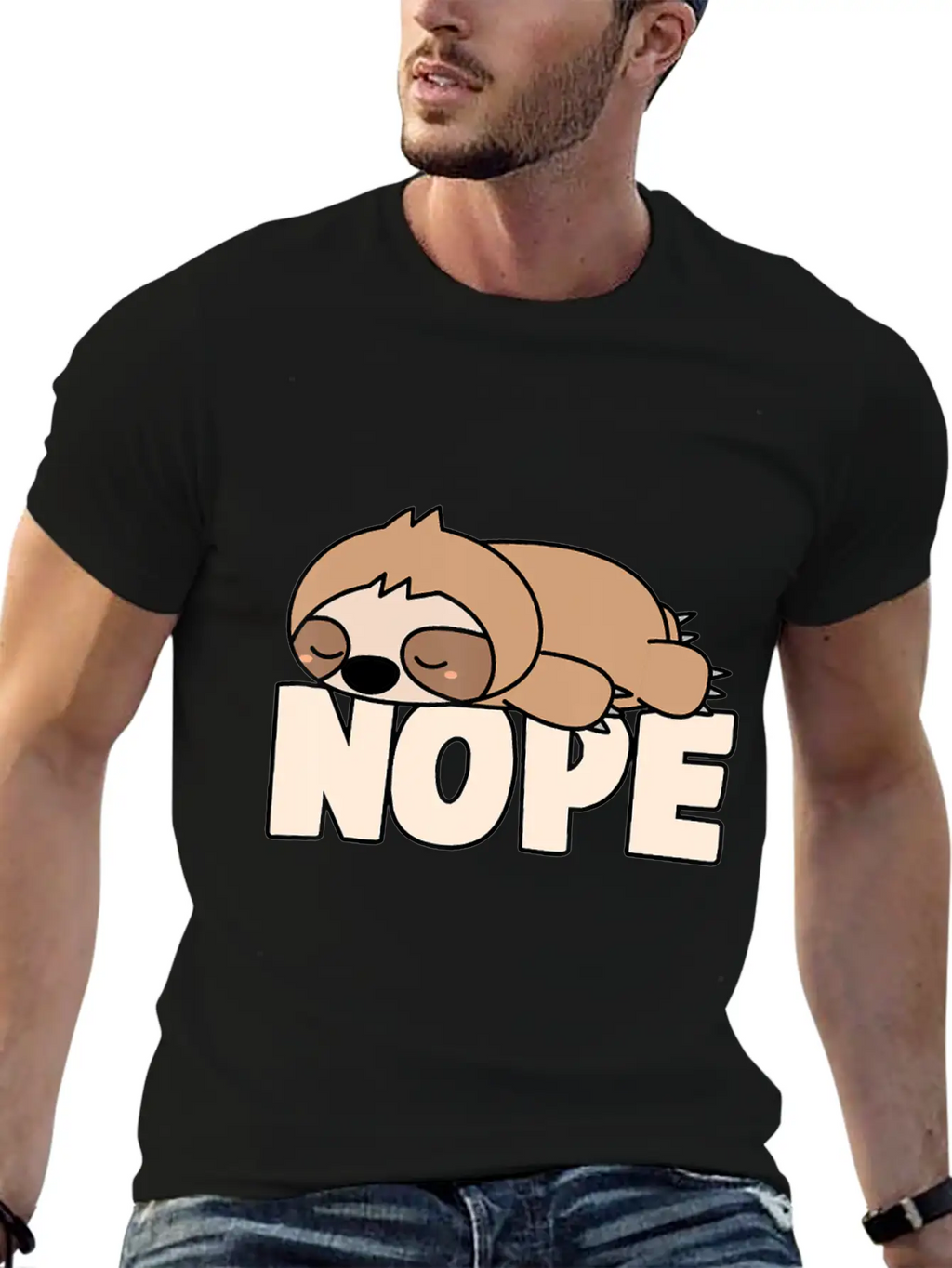 Napping Sloth Nope Lazy Sloths Pets Fan Sloth Lazy Breathable Graphic T-Shirt – Perfect For Casual Days