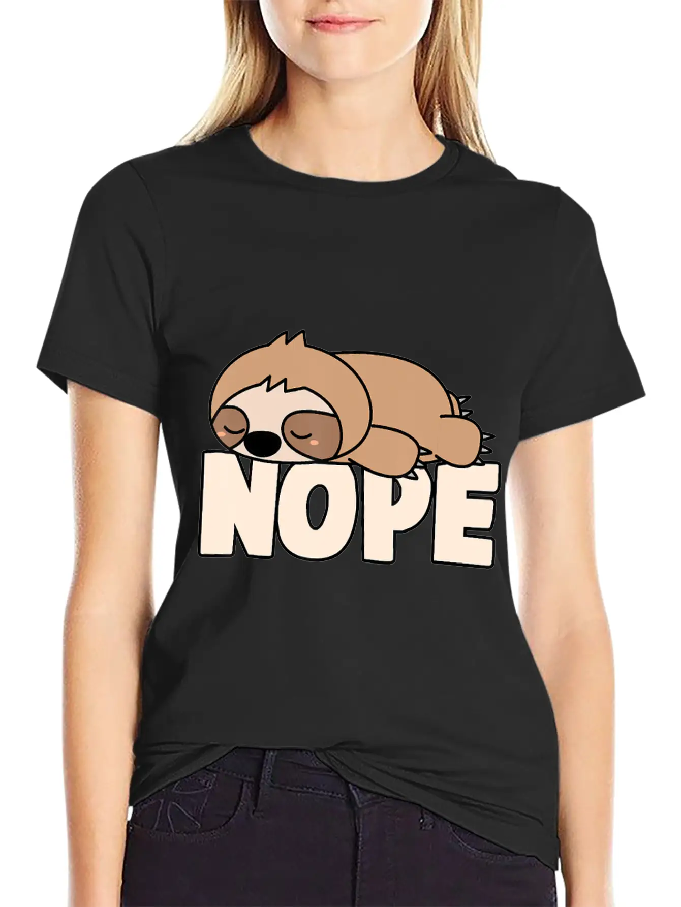 Napping Sloth Nope Lazy Sloths Pets Fan Sloth Lazy Breathable Graphic T-Shirt – Perfect For Casual Days