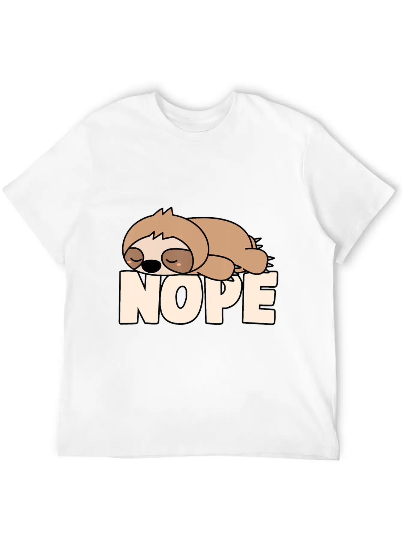 Napping Sloth Nope Lazy Sloths Pets Fan Sloth Lazy Breathable Graphic T-Shirt – Perfect For Casual Days