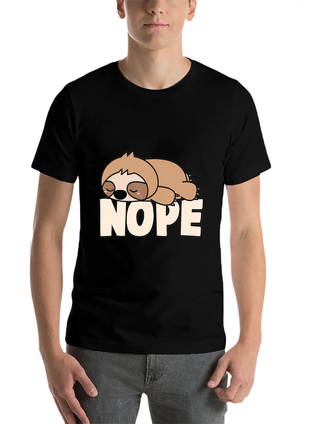 Napping Sloth Nope Lazy Sloths Pets Fan Sloth Lazy Breathable Graphic T-Shirt – Perfect For Casual Days