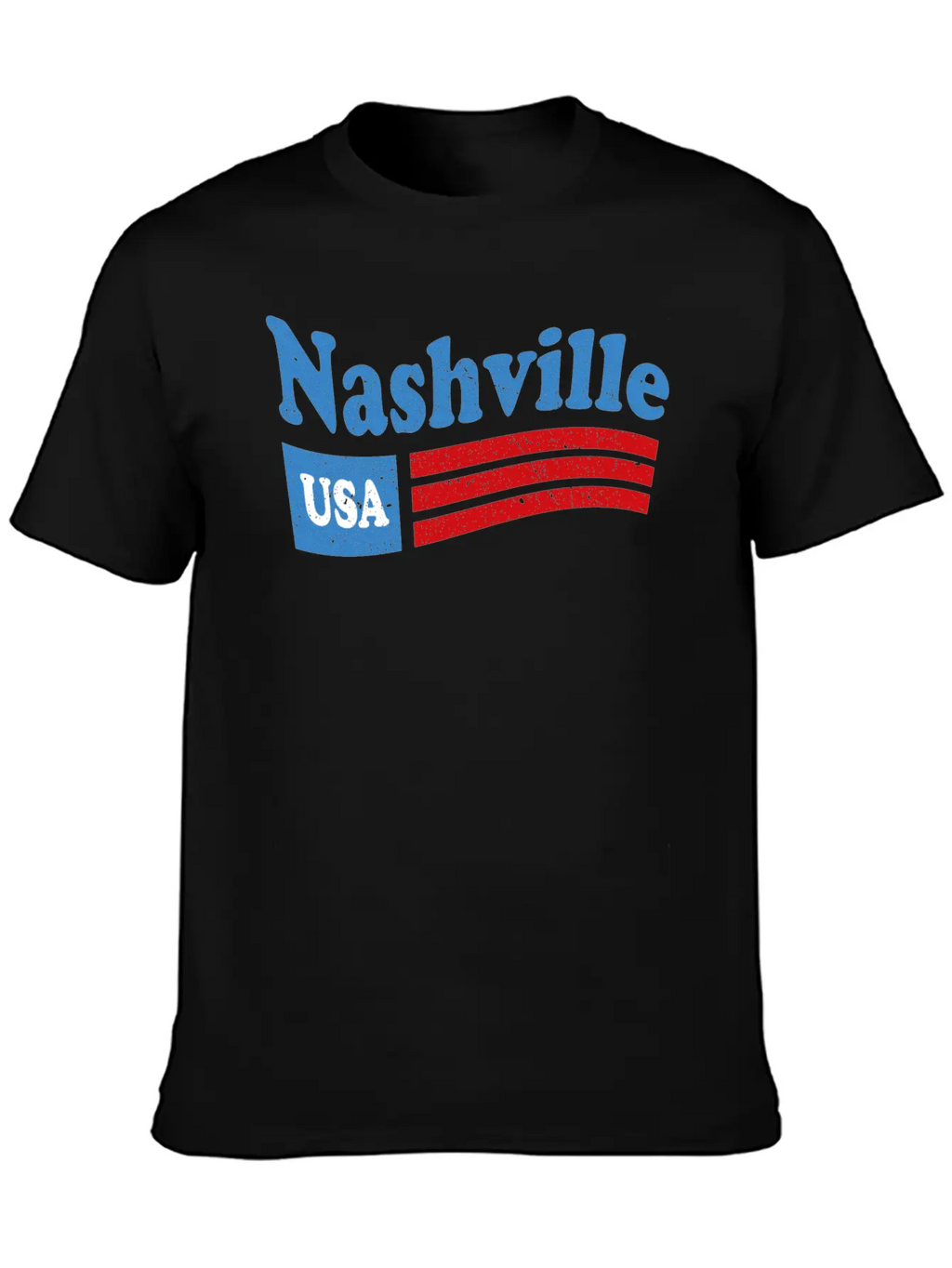 Nashville, Tennessee Red White & Blue USA Classic Cotton Tee – Unisex Comfort For Any Season
