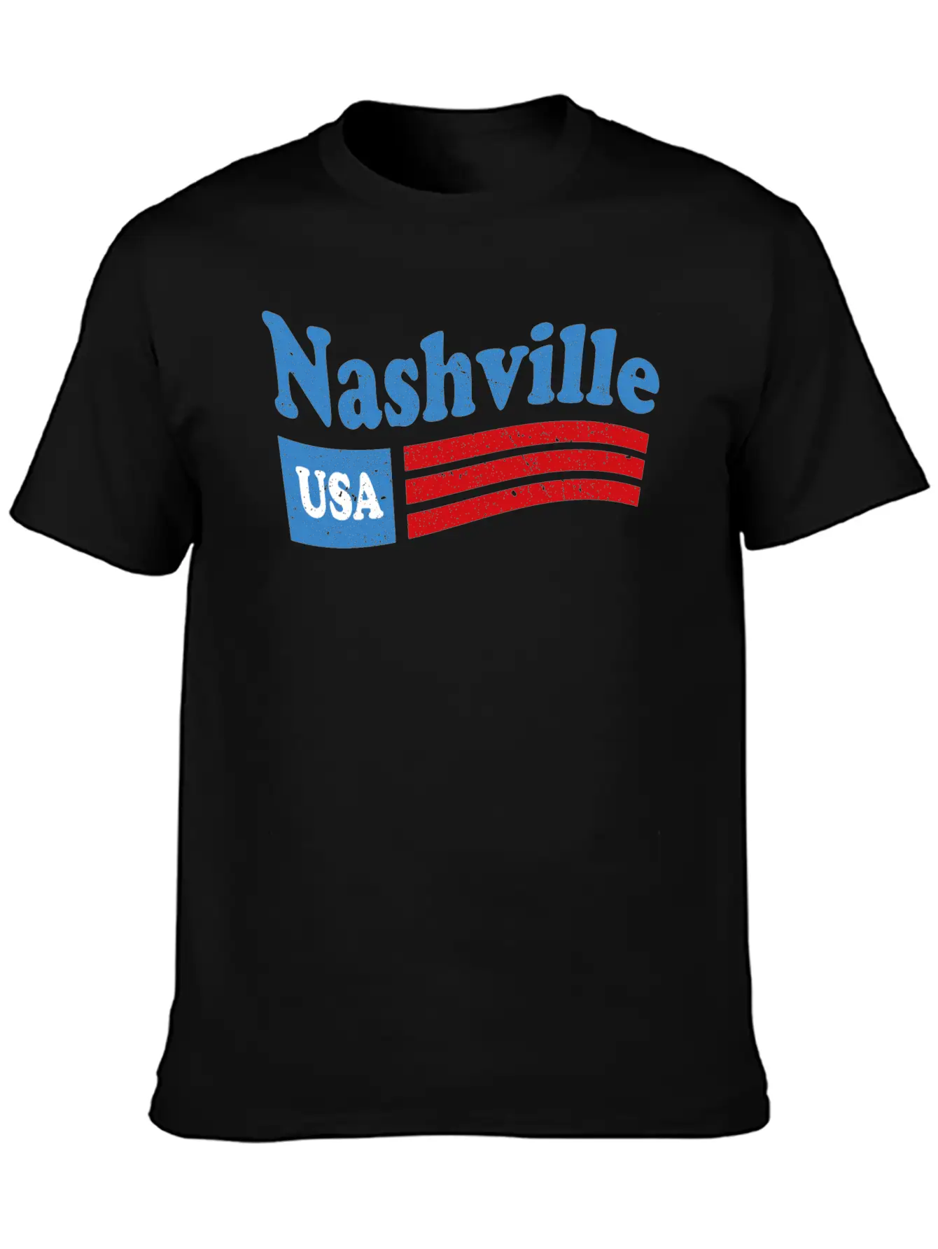 Nashville, Tennessee Red White & Blue USA Classic Cotton Tee – Unisex Comfort For Any Season