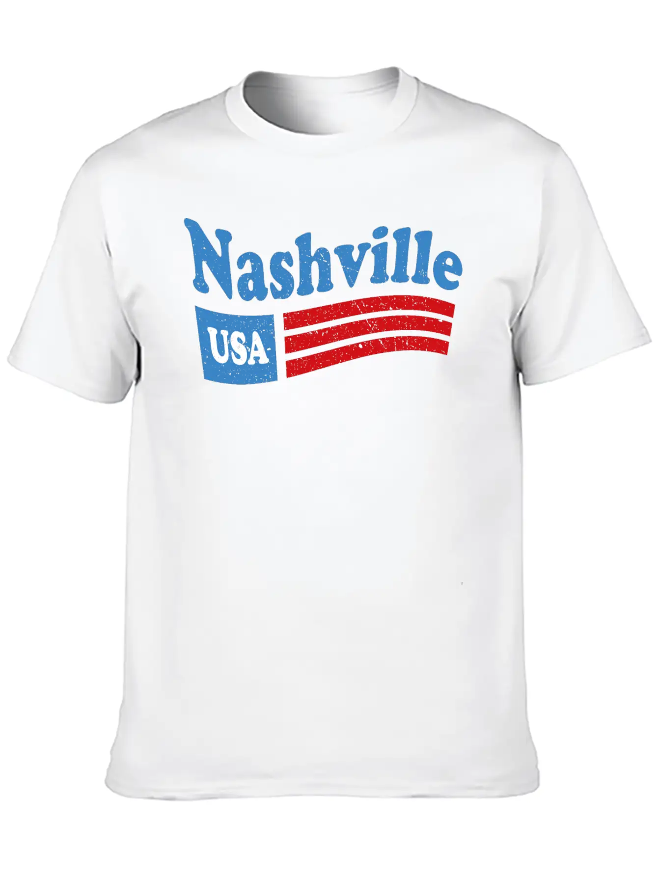 Nashville, Tennessee Red White & Blue USA Classic Cotton Tee – Unisex Comfort For Any Season