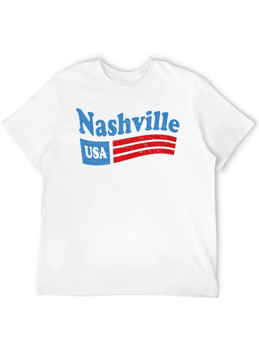 Nashville, Tennessee Red White & Blue USA Classic Cotton Tee – Unisex Comfort For Any Season