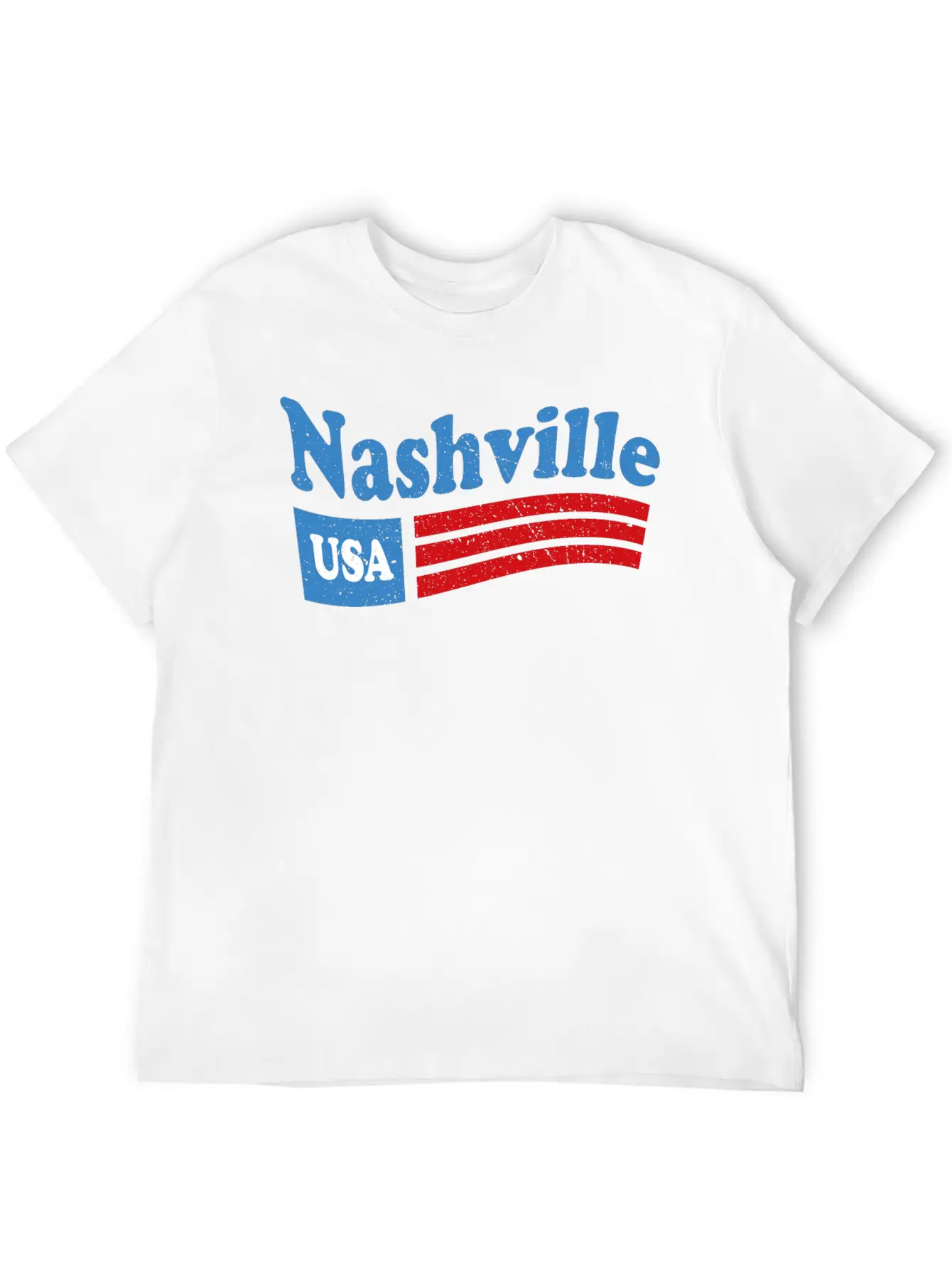 Nashville, Tennessee Red White & Blue USA Classic Cotton Tee – Unisex Comfort For Any Season