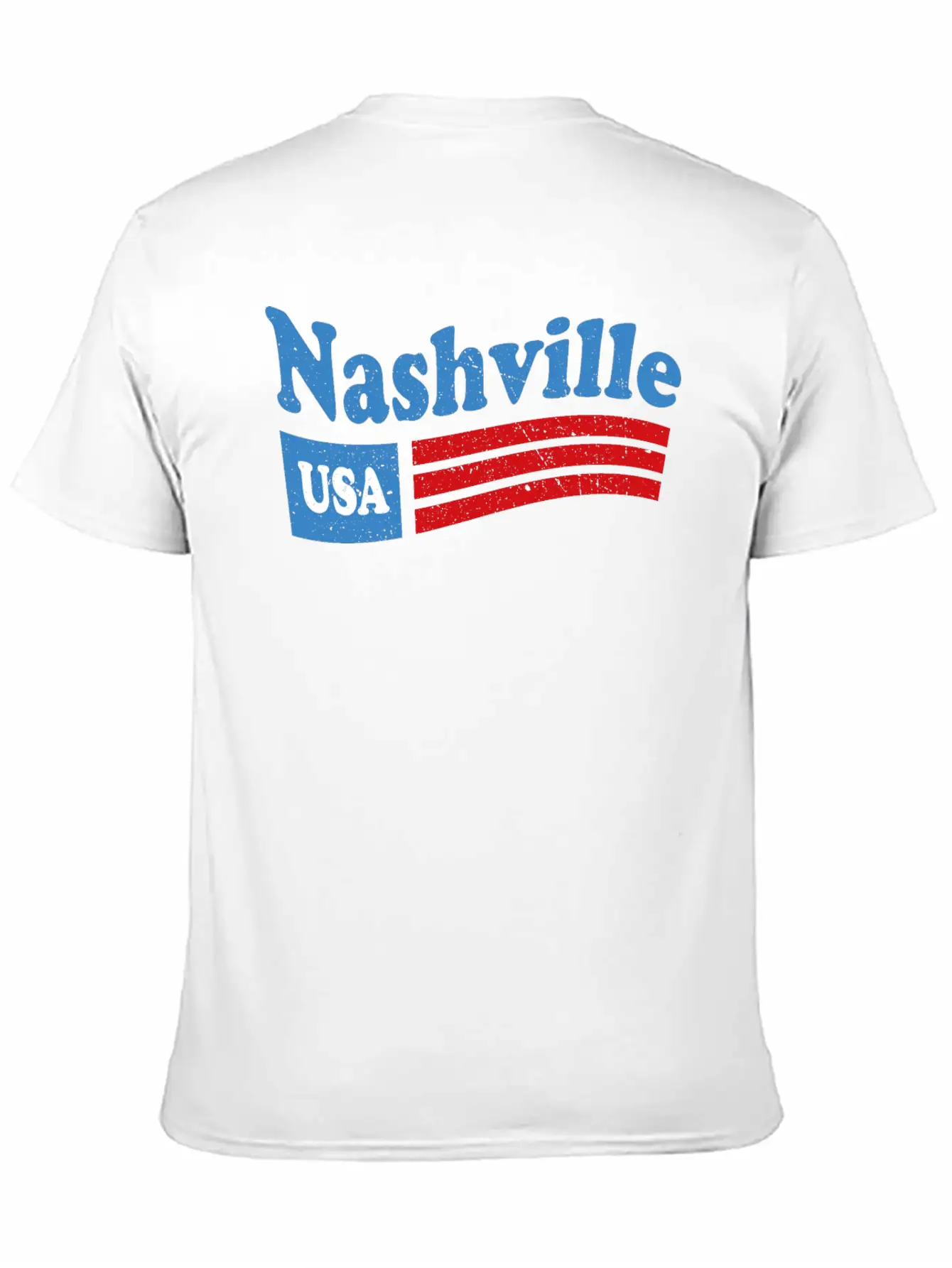 Nashville, Tennessee Red White & Blue USA Classic Cotton Tee – Unisex Comfort For Any Season