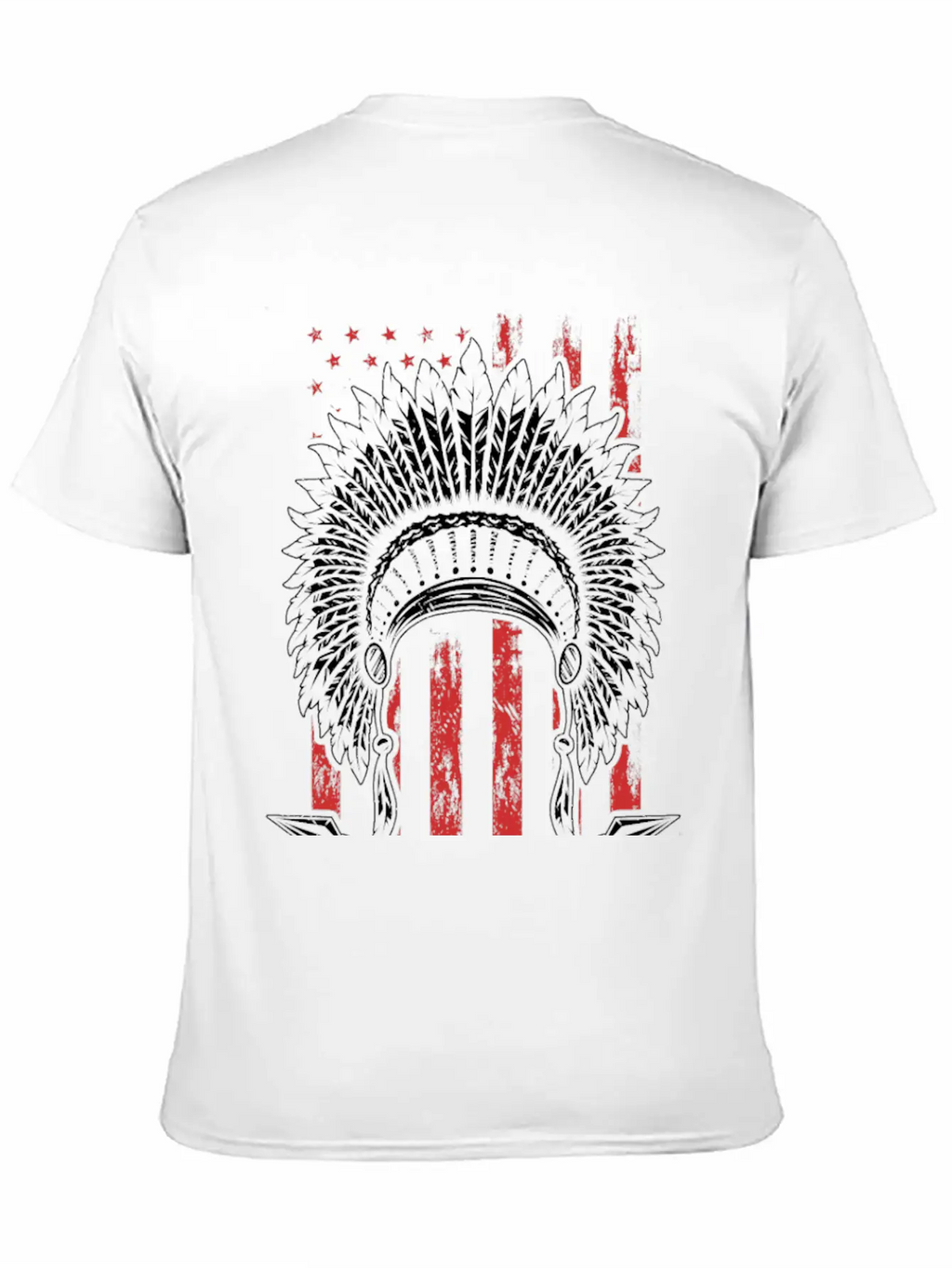 Native American Flag Chief Modern Fit Casual T-Shirt – Clean And Versatile Design