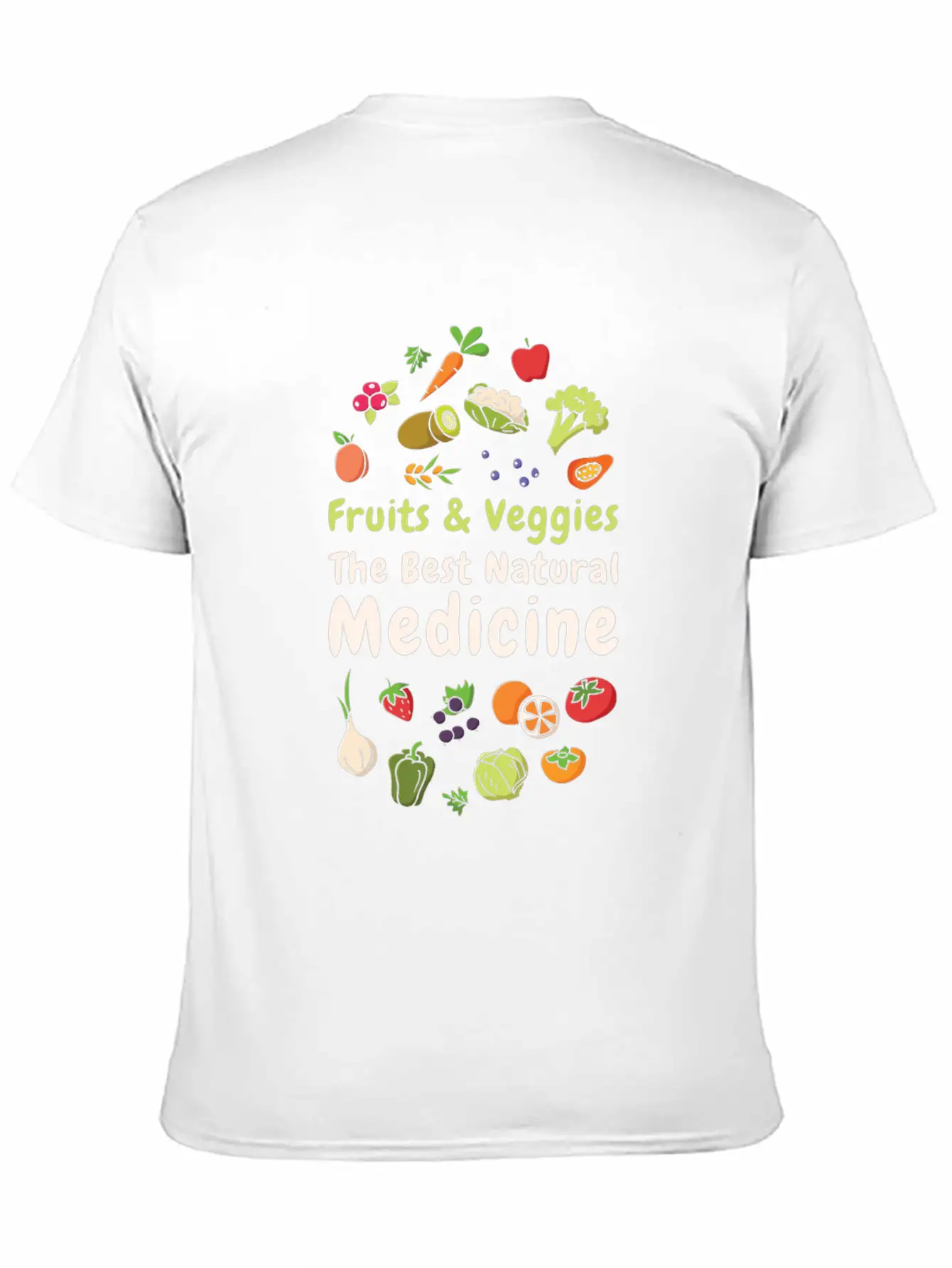 Natural Medicine Vegan Vegetables Fruit Lover Unisex Casual T-Shirt – Clean Design For Daily Comfort