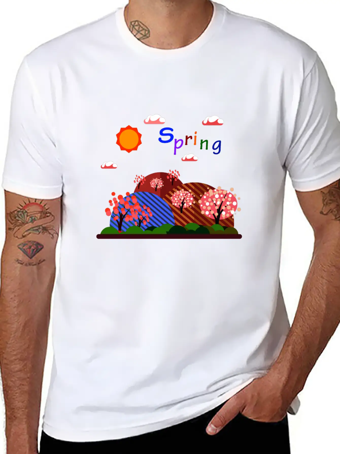 Natural Spring Basic Graphic T-Shirt – Daily Comfort In Soft Cotton