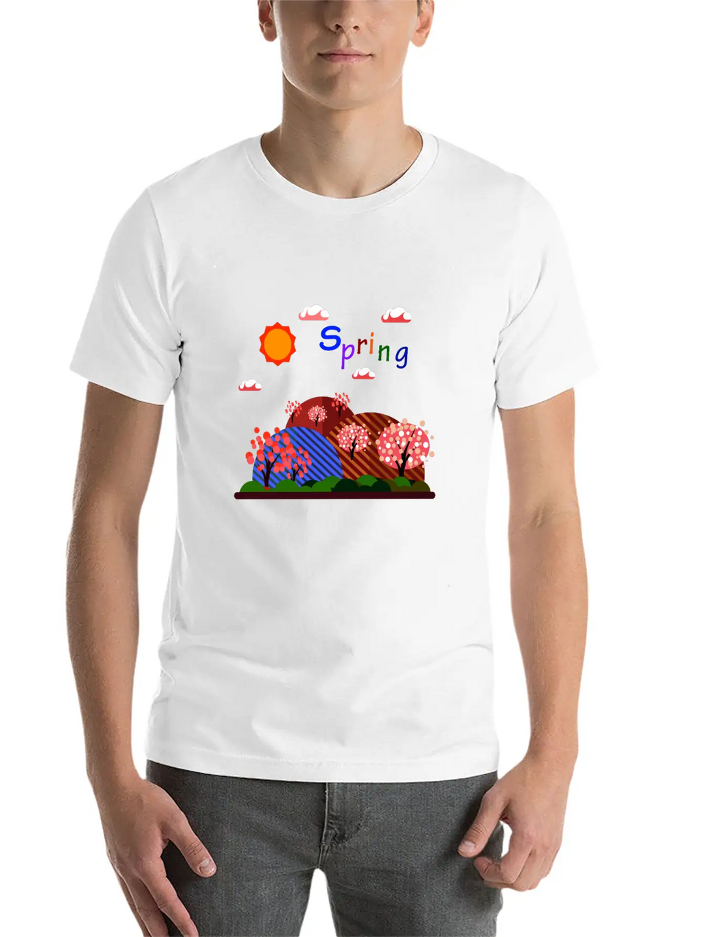 Natural Spring Basic Graphic T-Shirt – Daily Comfort In Soft Cotton