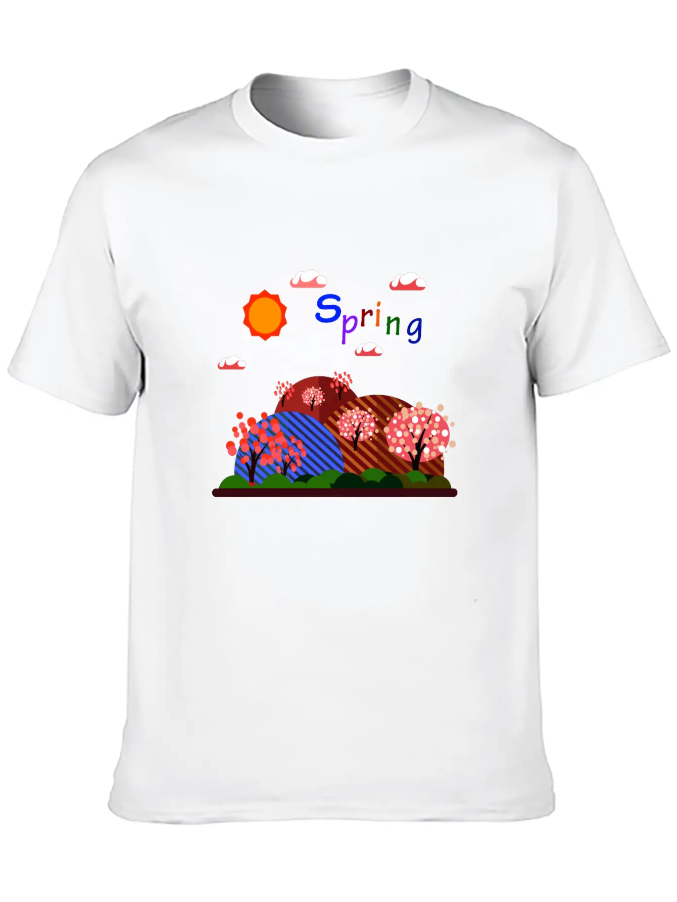 Natural Spring Basic Graphic T-Shirt – Daily Comfort In Soft Cotton
