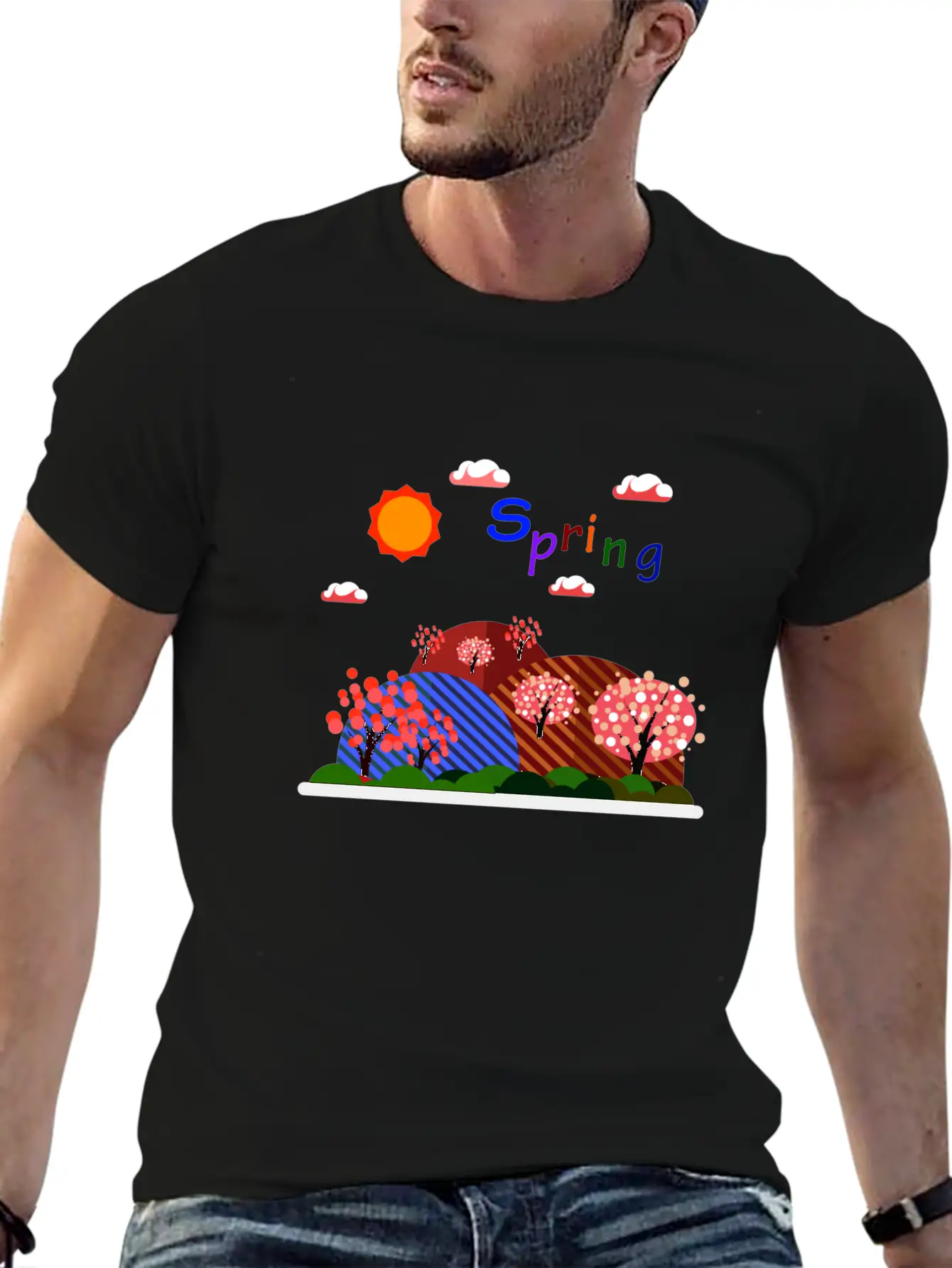 Natural Spring Basic Graphic T-Shirt – Daily Comfort In Soft Cotton