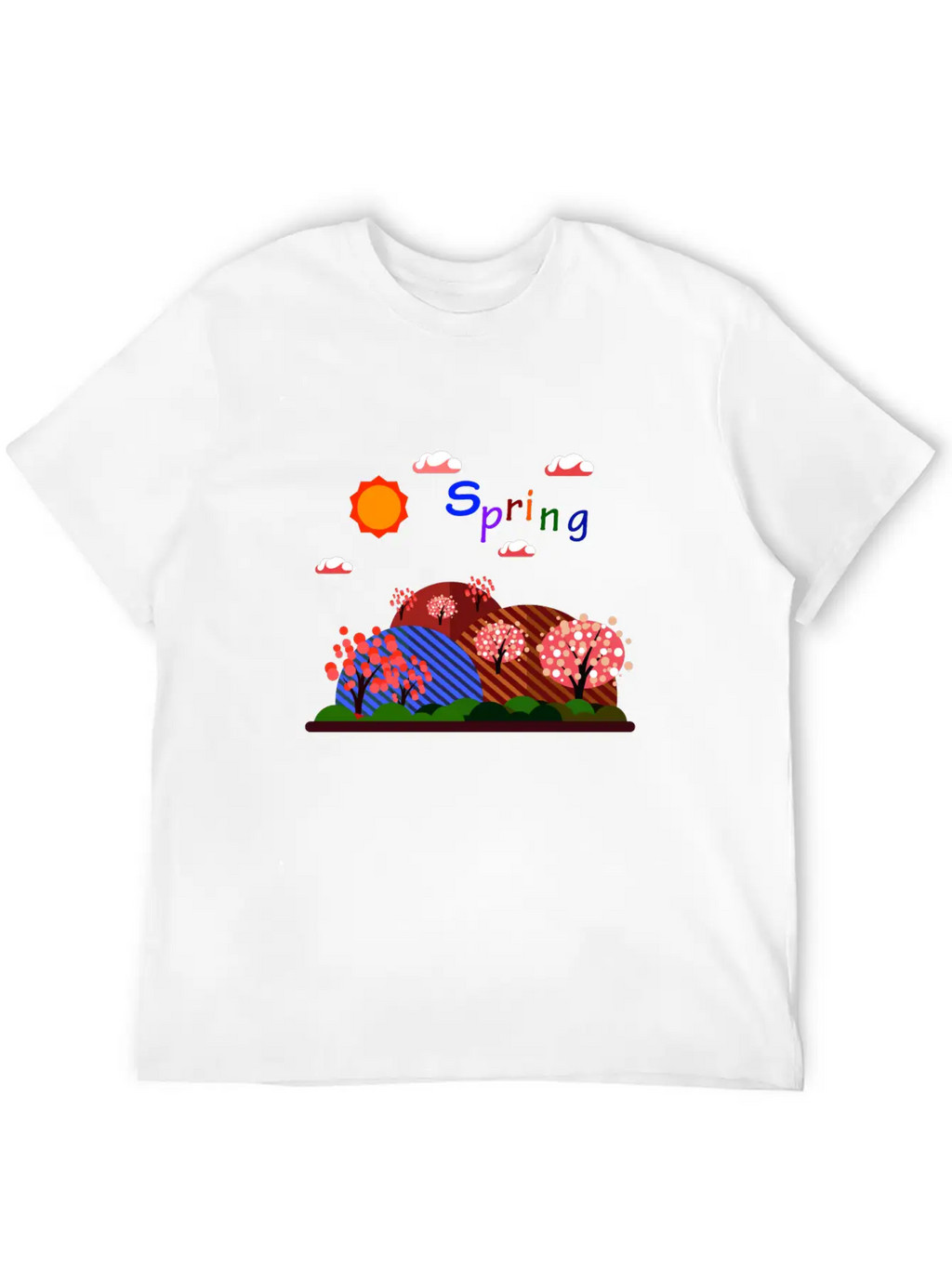 Natural Spring Basic Graphic T-Shirt – Daily Comfort In Soft Cotton