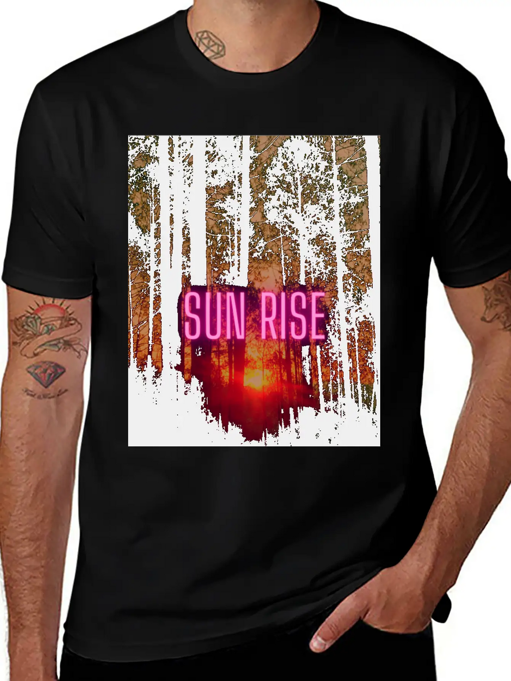 Natural Sun Rise Essential Cotton Tee For Daily Outfits – Unisex Style
