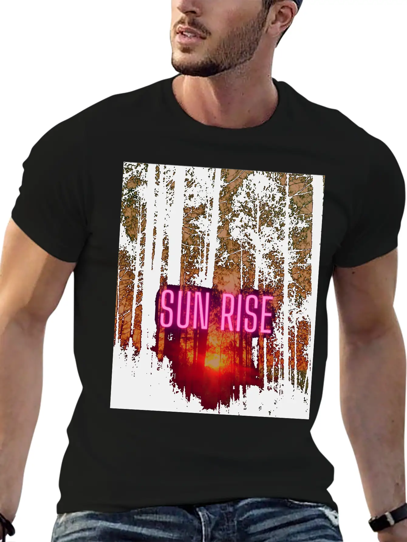 Natural Sun Rise Essential Cotton Tee For Daily Outfits – Unisex Style