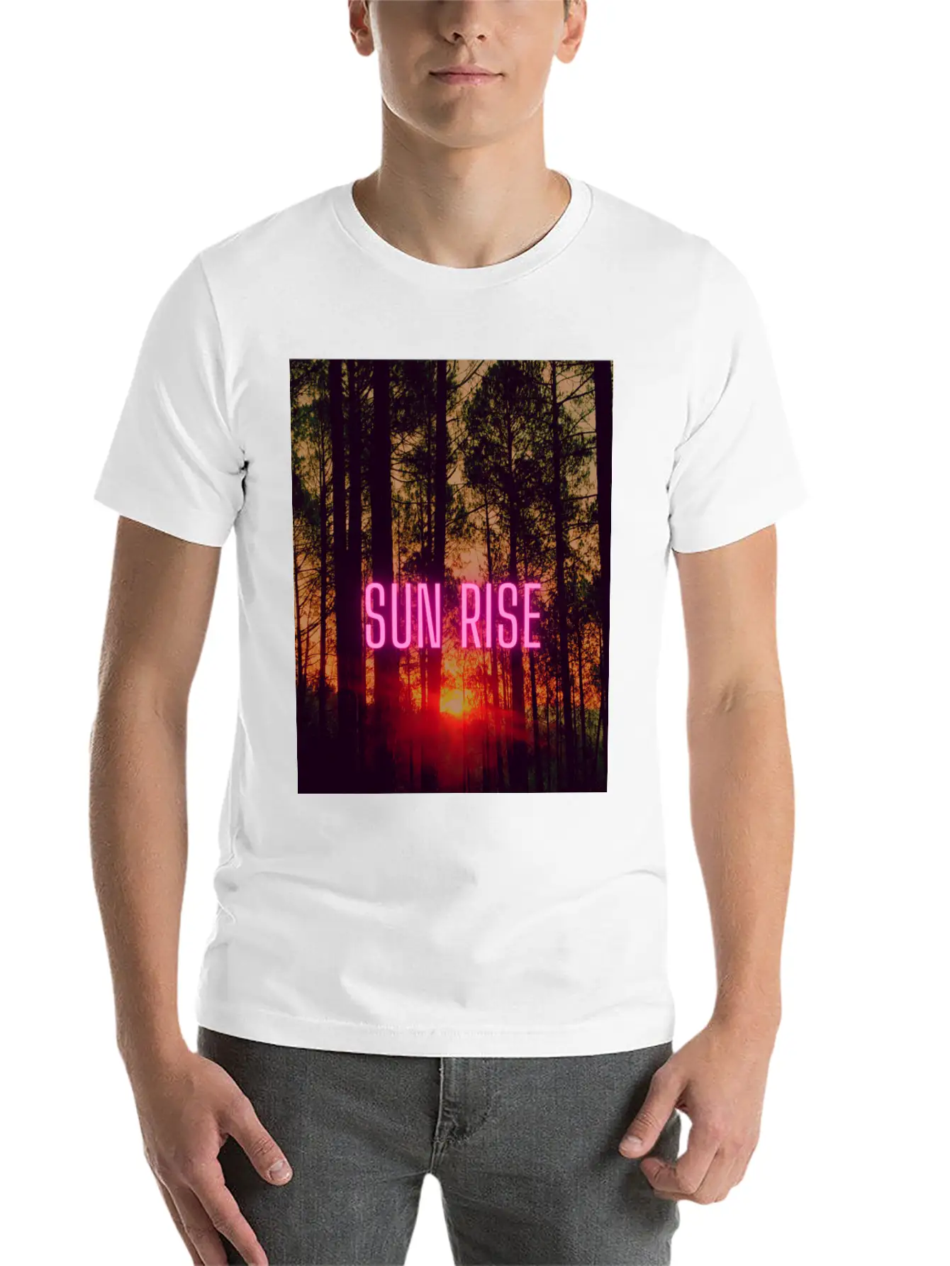 Natural Sun Rise Essential Cotton Tee For Daily Outfits – Unisex Style