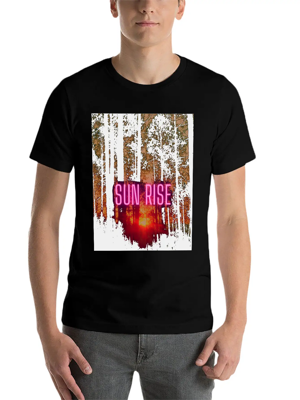Natural Sun Rise Essential Cotton Tee For Daily Outfits – Unisex Style