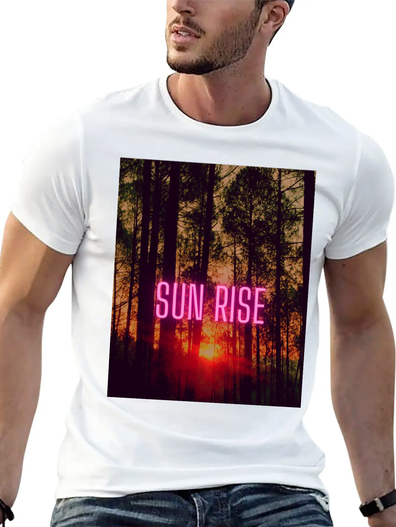 Natural Sun Rise Essential Cotton Tee For Daily Outfits – Unisex Style