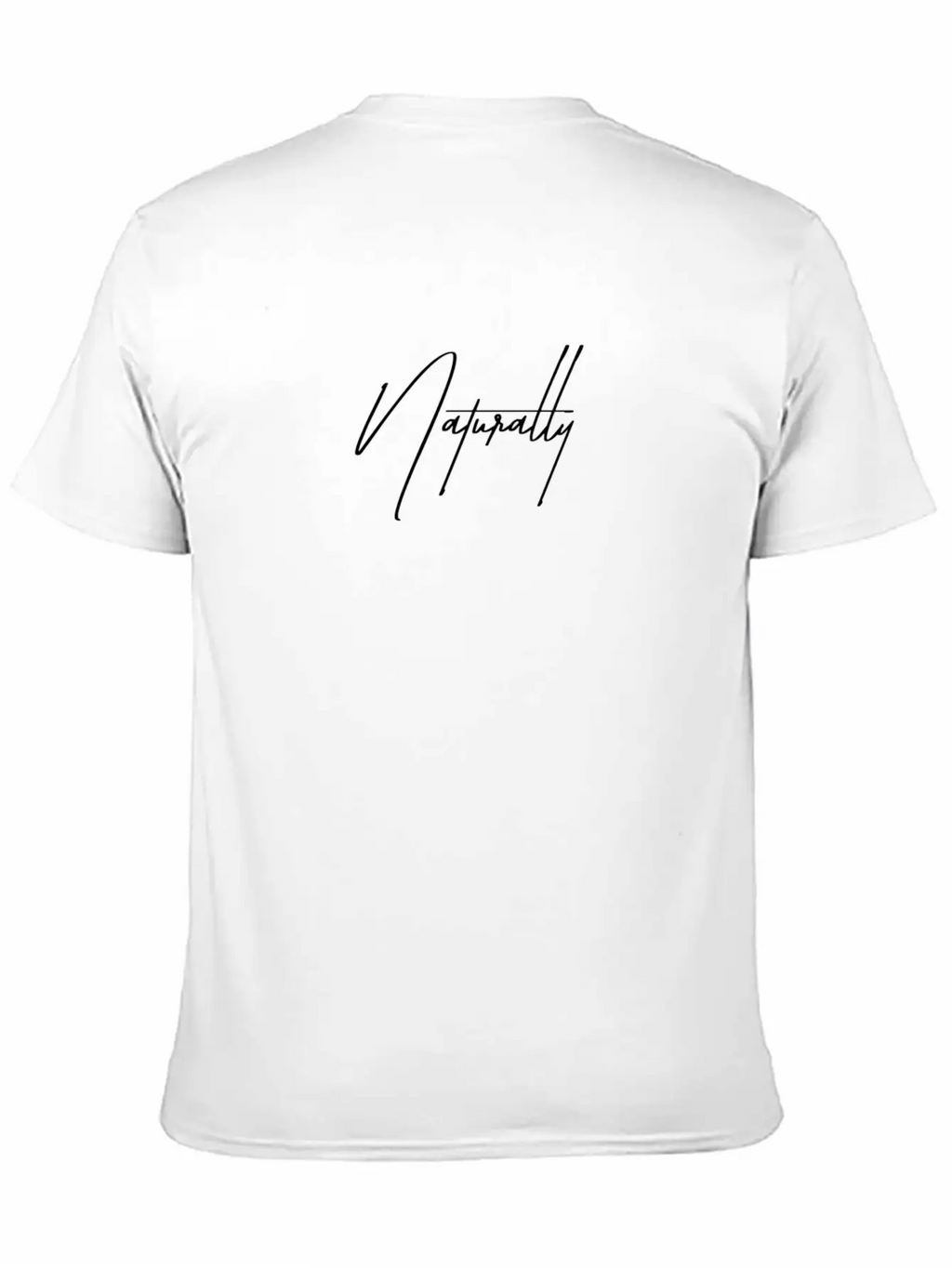 Naturally_Signature_text_logo Timeless Short Sleeve Tee – Comfy And Minimalist Design