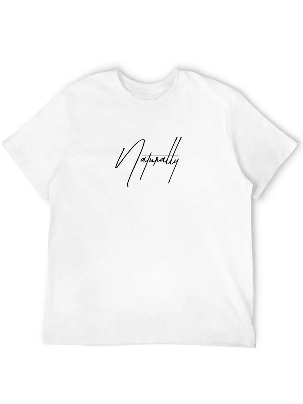 Naturally_Signature_text_logo Timeless Short Sleeve Tee – Comfy And Minimalist Design