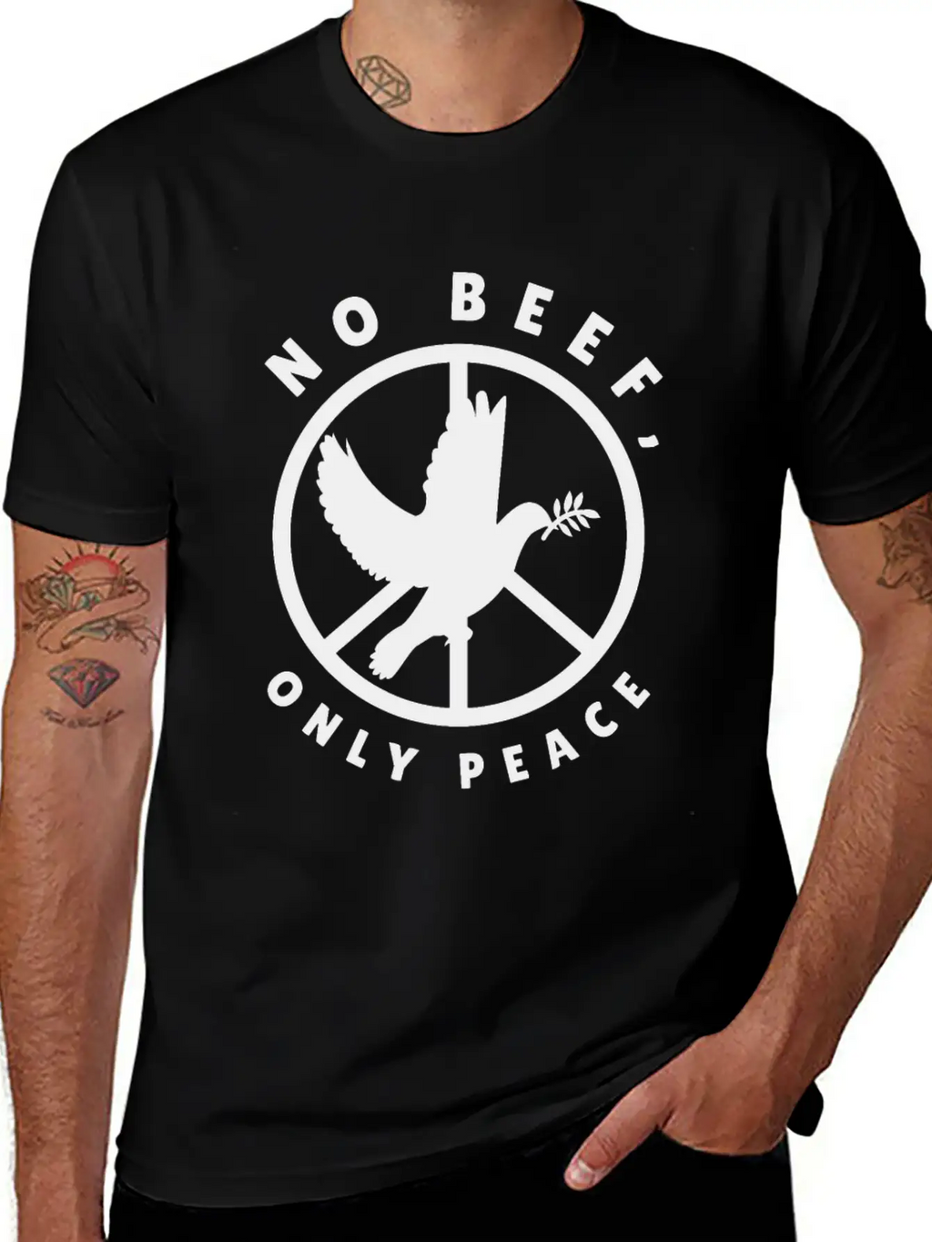 Nature Fan Peace Sign Dove Nature Positivity Bird Classic Cotton Tee – Unisex Comfort For Any Season
