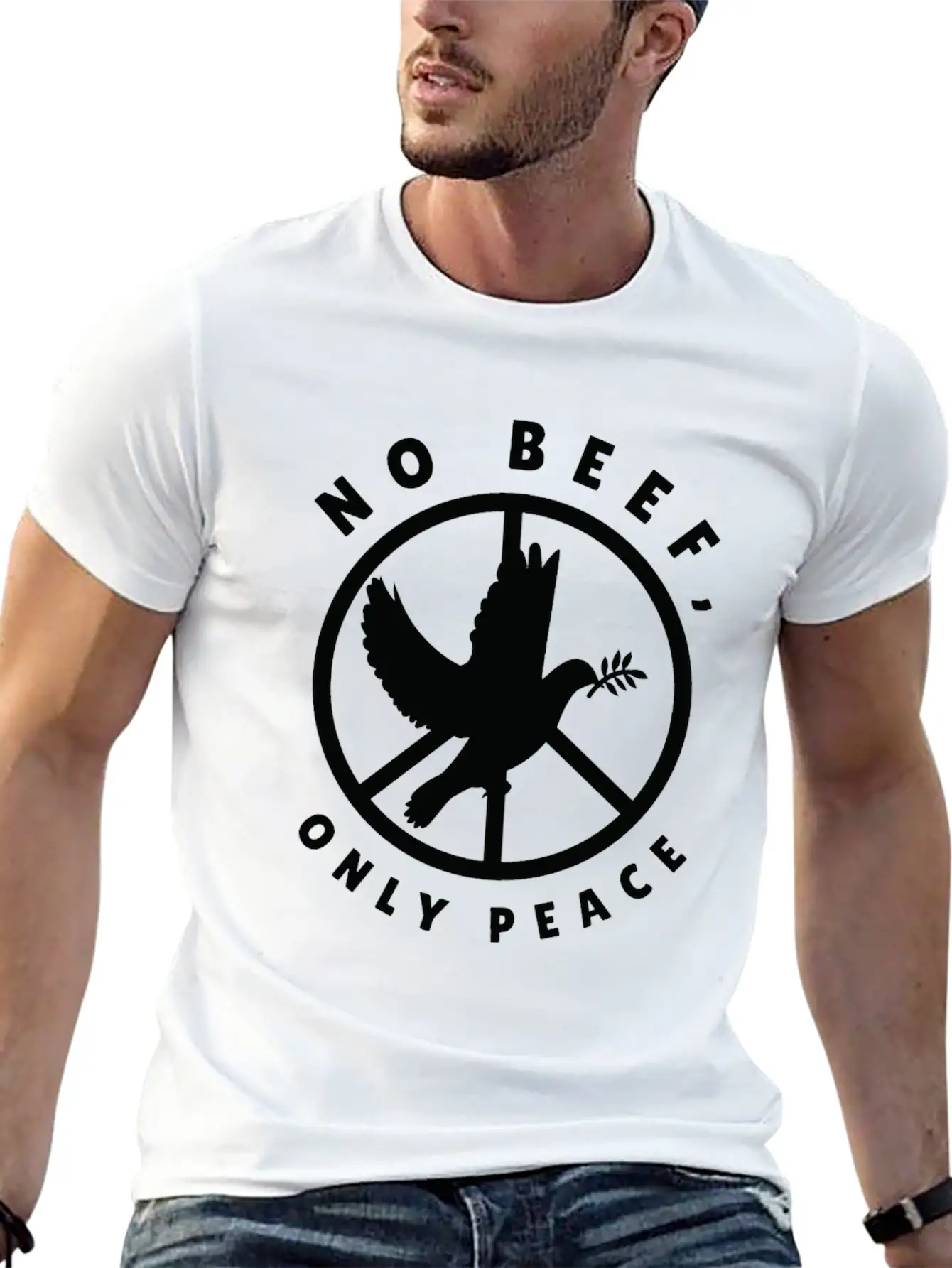 Nature Fan Peace Sign Dove Nature Positivity Bird Classic Cotton Tee – Unisex Comfort For Any Season