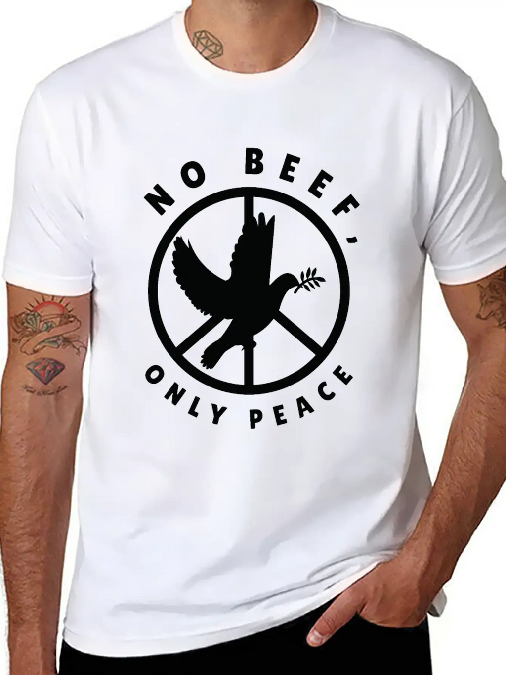 Nature Fan Peace Sign Dove Nature Positivity Bird Classic Cotton Tee – Unisex Comfort For Any Season