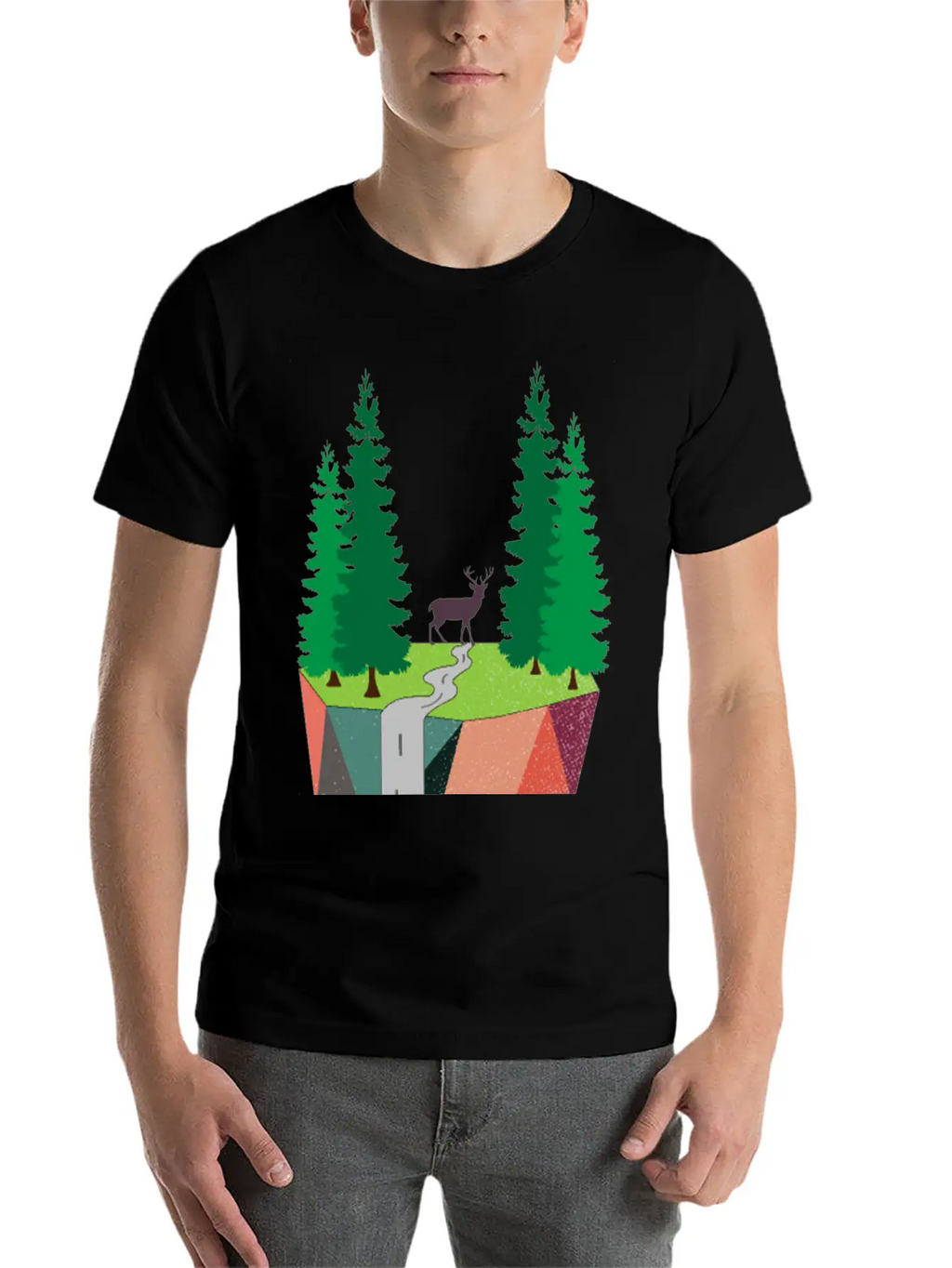 Nature Inspired Art Painting Landscape Classic Cotton Tee – Unisex Comfort For Any Season