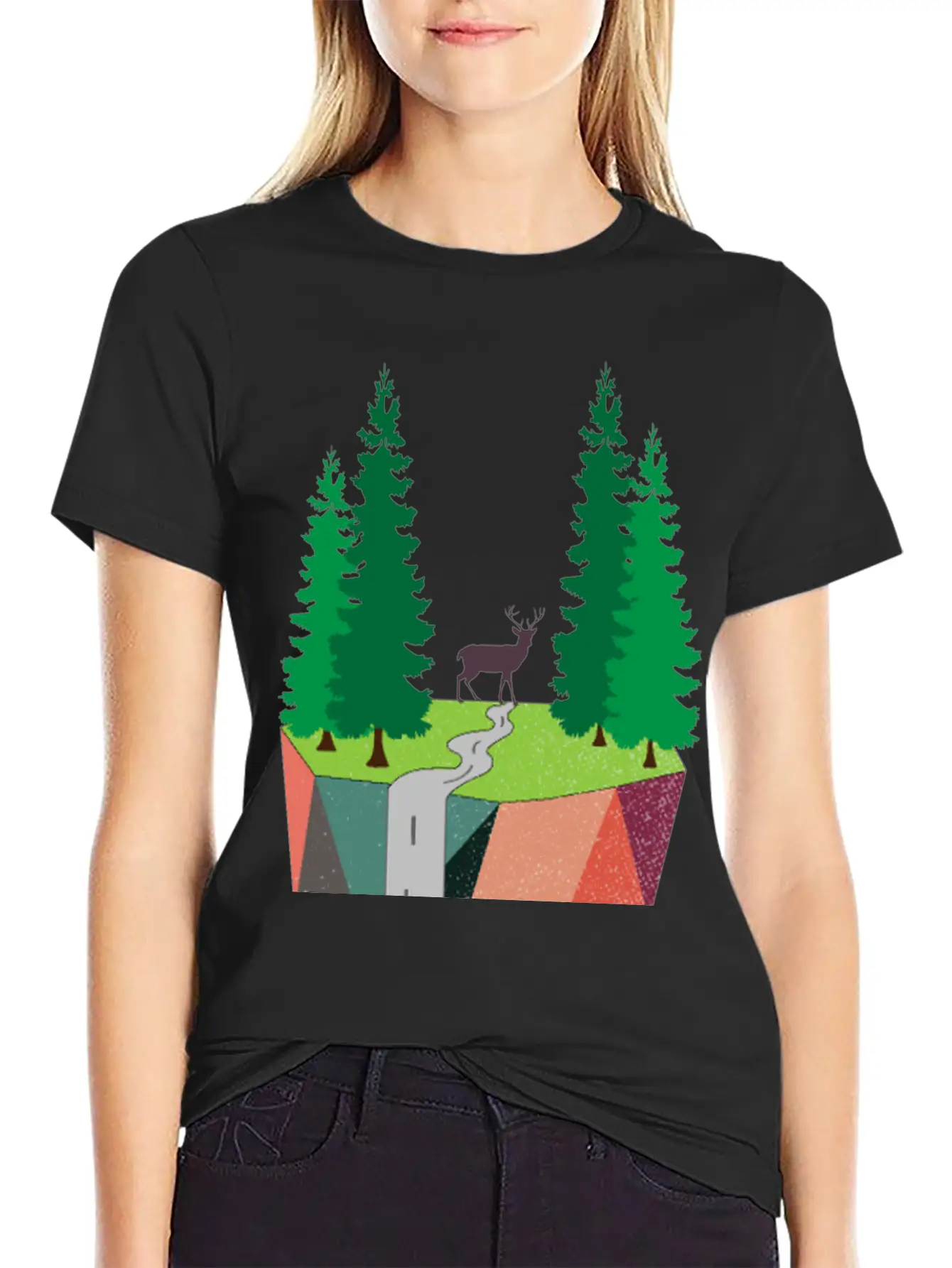 Nature Inspired Art Painting Landscape Classic Cotton Tee – Unisex Comfort For Any Season