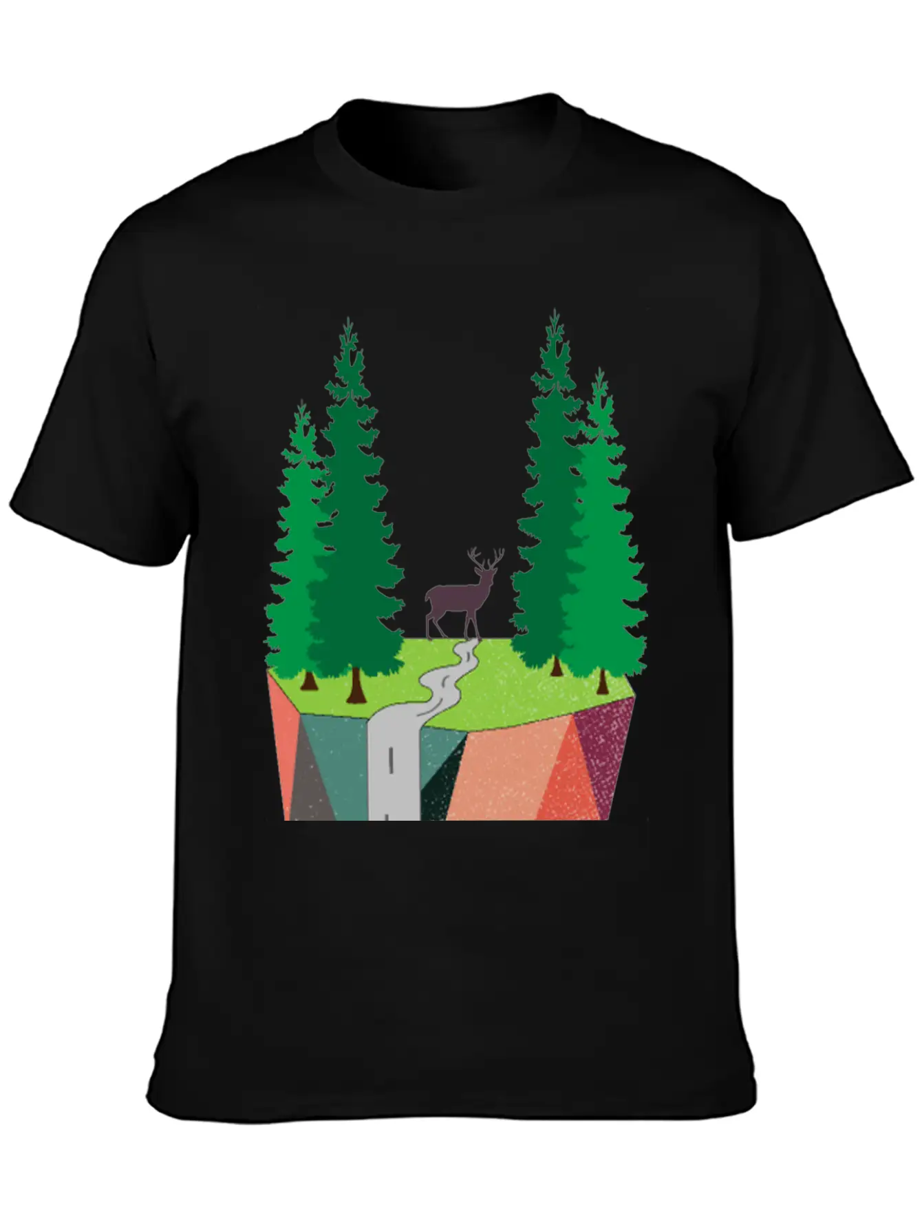 Nature Inspired Art Painting Landscape Classic Cotton Tee – Unisex Comfort For Any Season