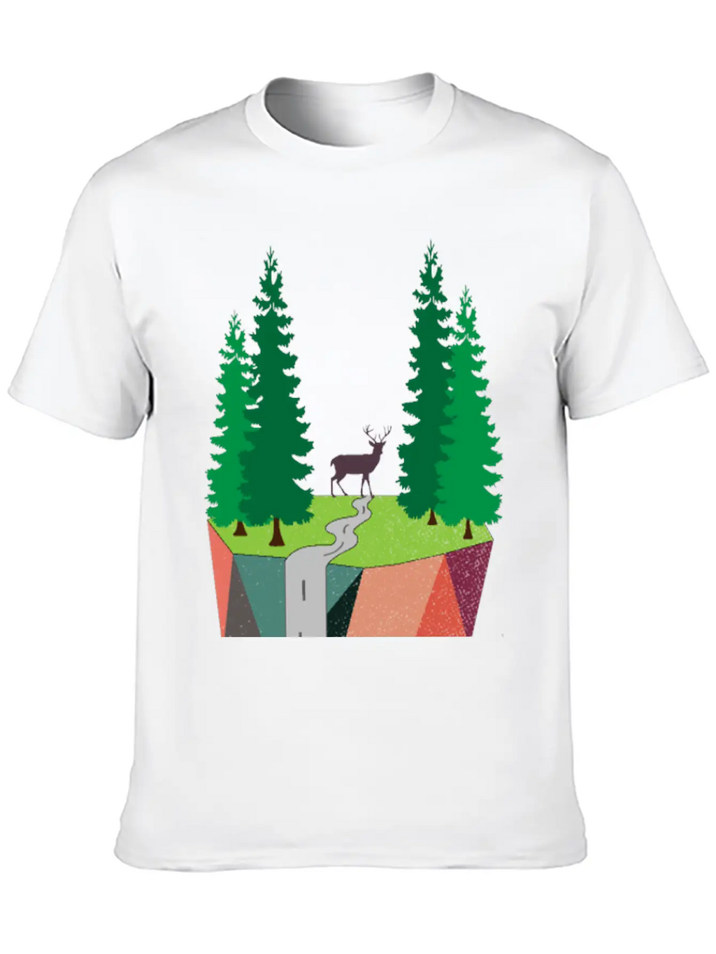 Nature Inspired Art Painting Landscape Classic Cotton Tee – Unisex Comfort For Any Season